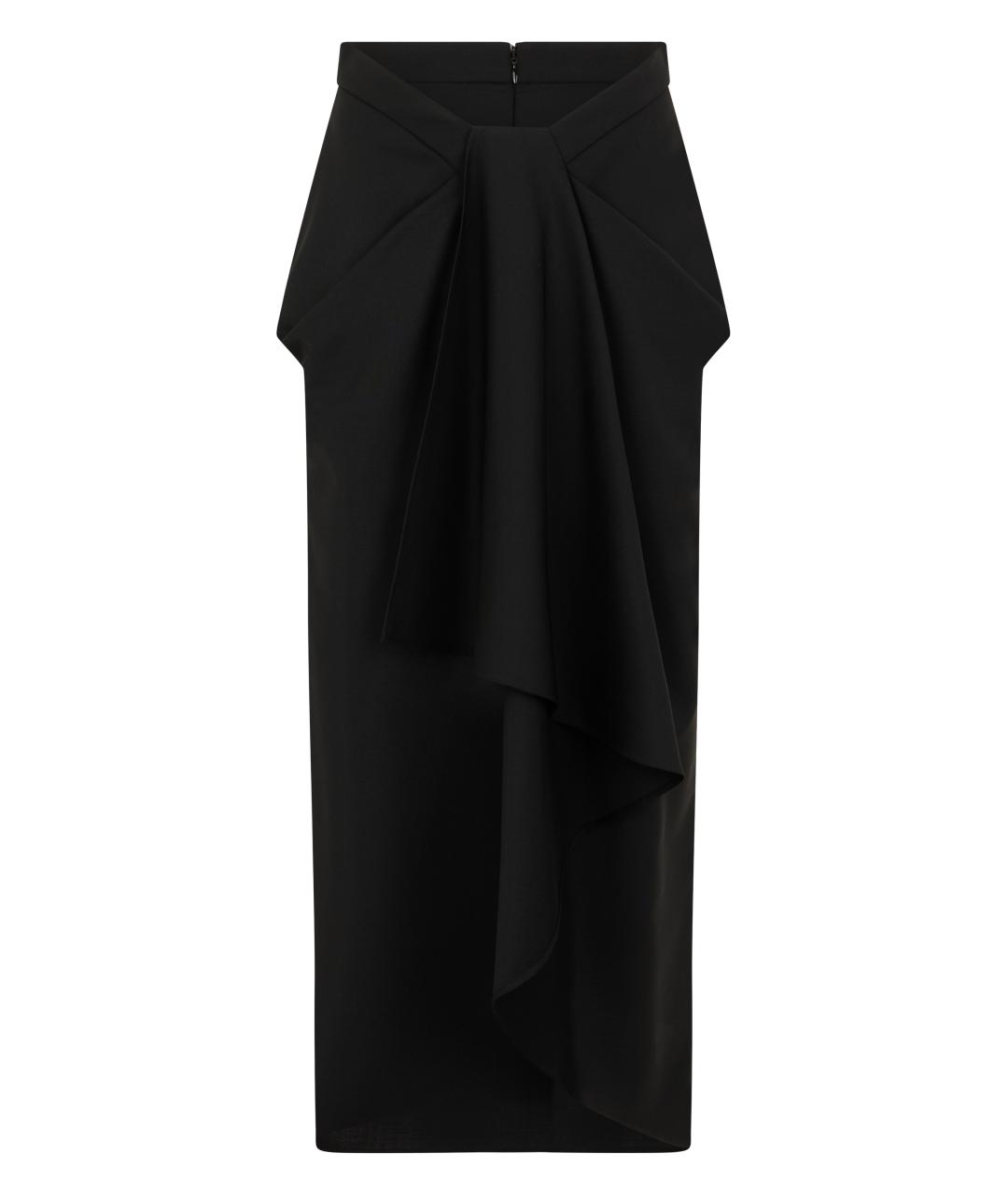 GIVENCHY Черная шерстяная юбка миди, фото 1