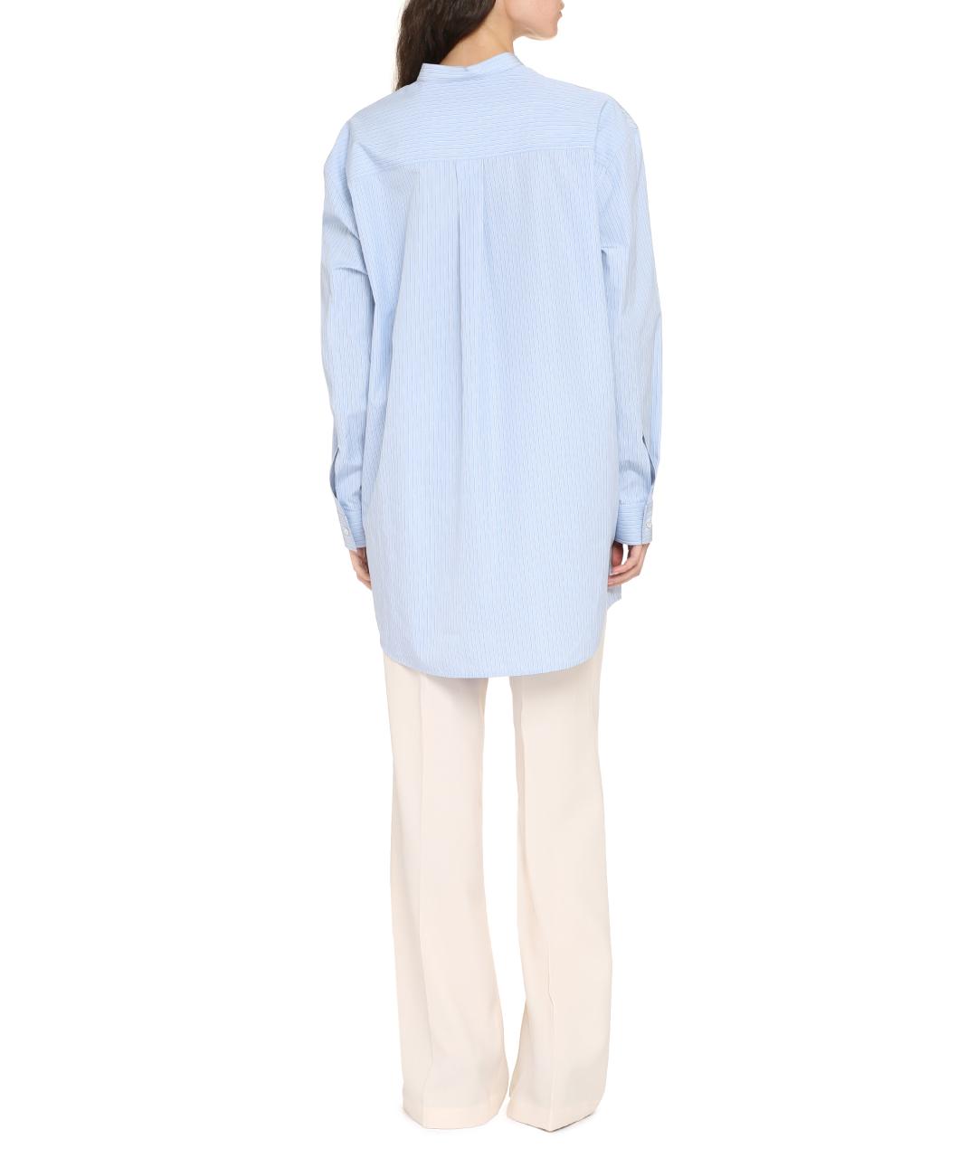 JIL SANDER Голубая хлопковая рубашка, фото 4