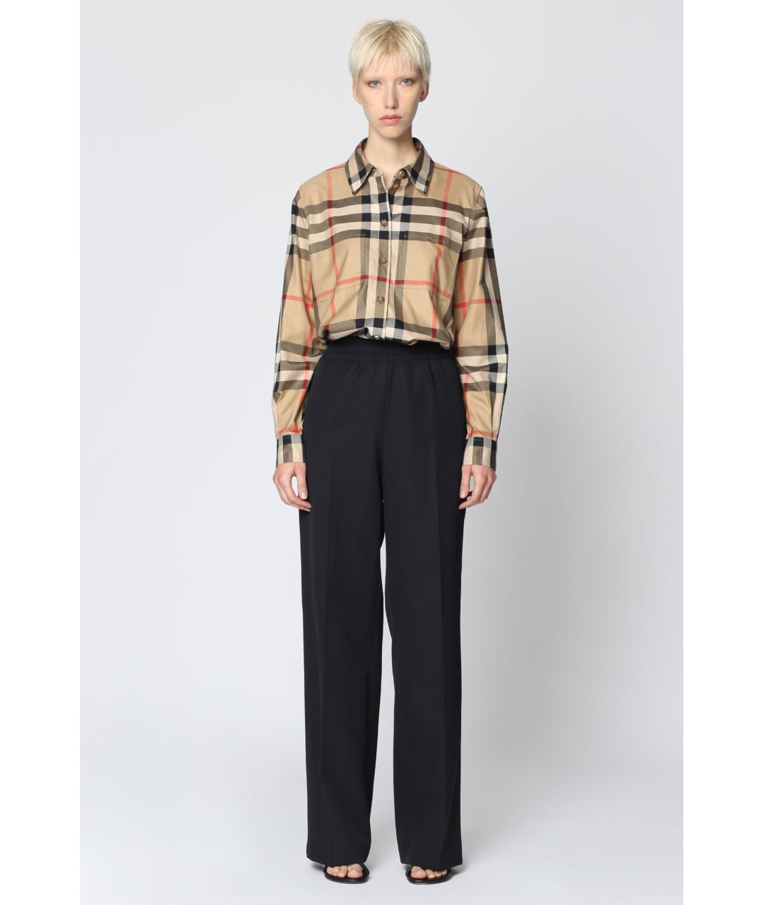 GOLDEN GOOSE Синие полиэстеровые прямые брюки, фото 3