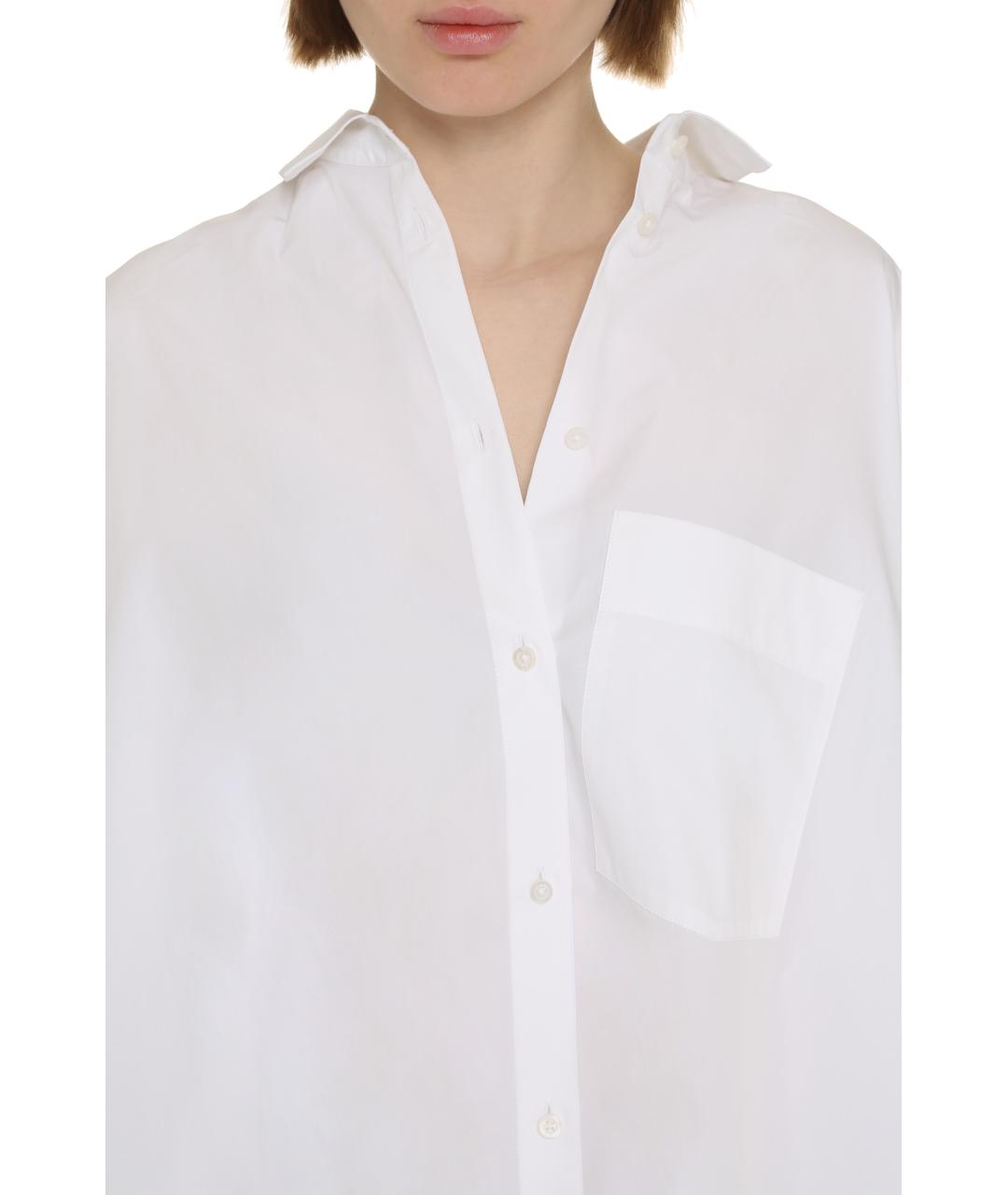 JIL SANDER Белая хлопковая рубашка, фото 5