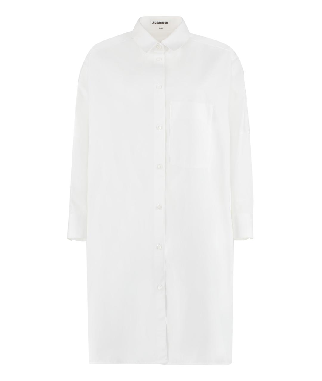 JIL SANDER Белая хлопковая рубашка, фото 1