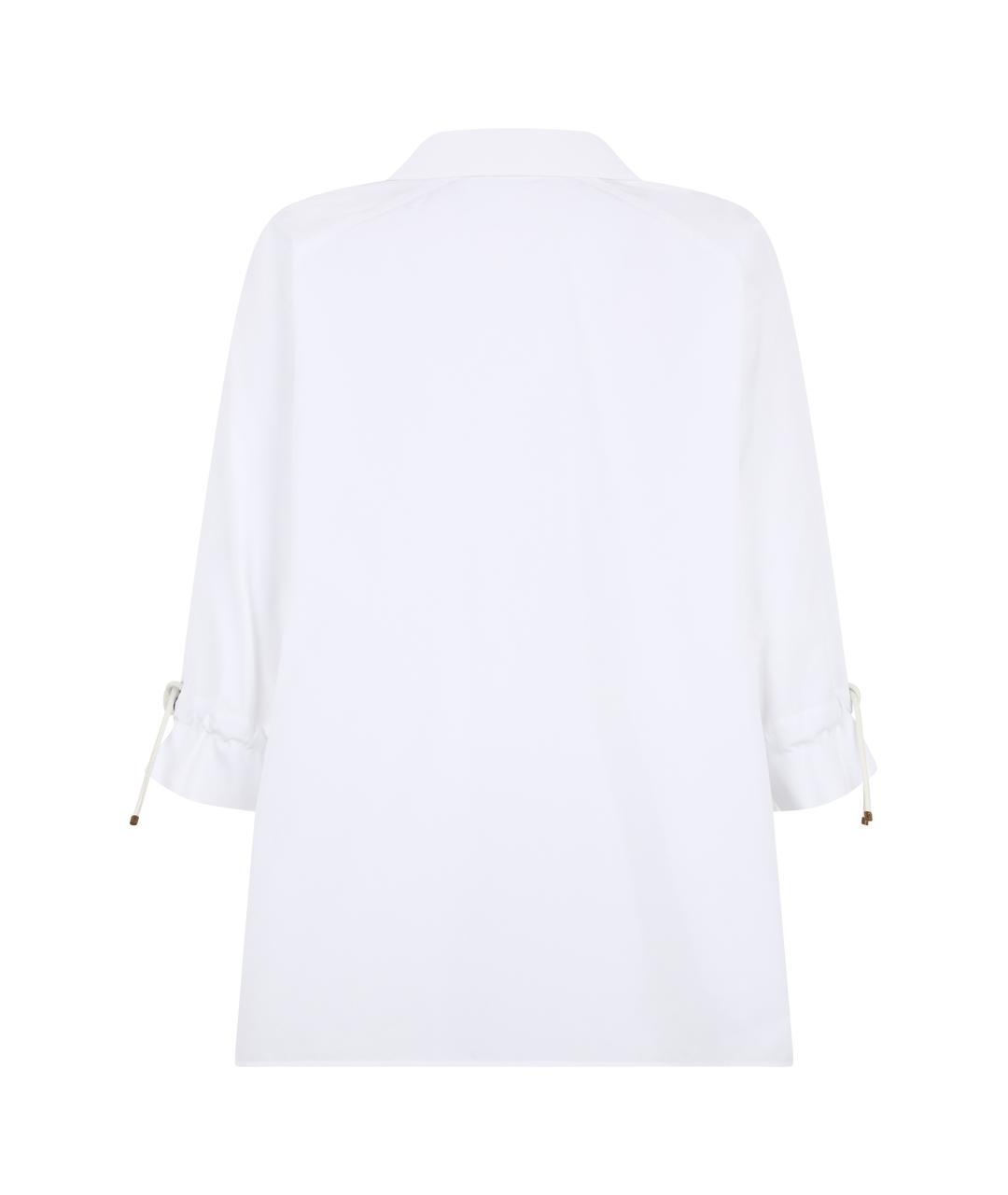 MAX MARA Белая хлопковая блузы, фото 2