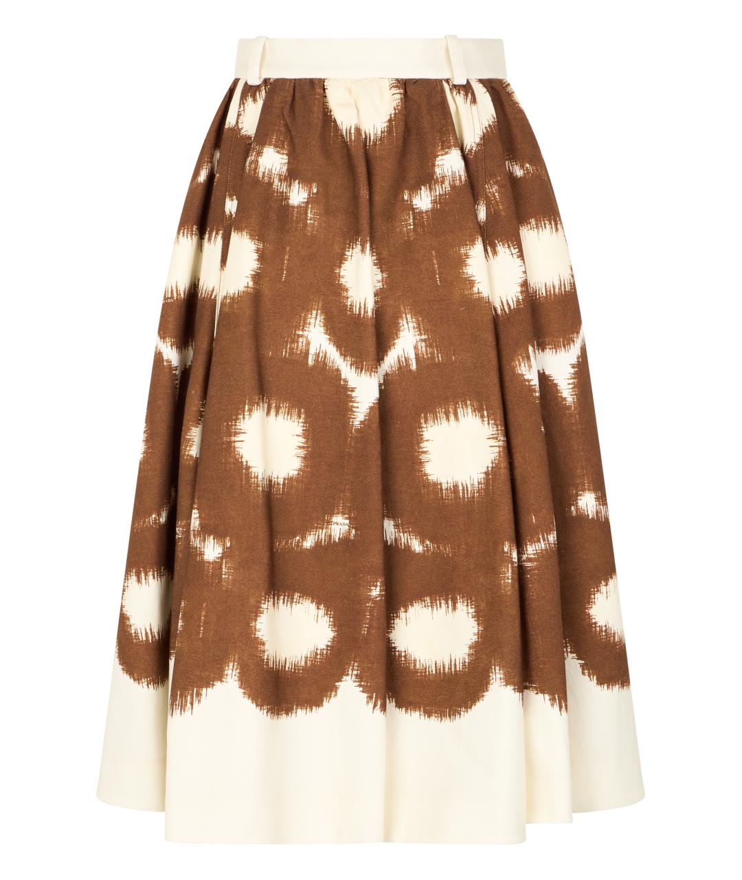 PRADA Мульти хлопковая юбка миди, фото 1