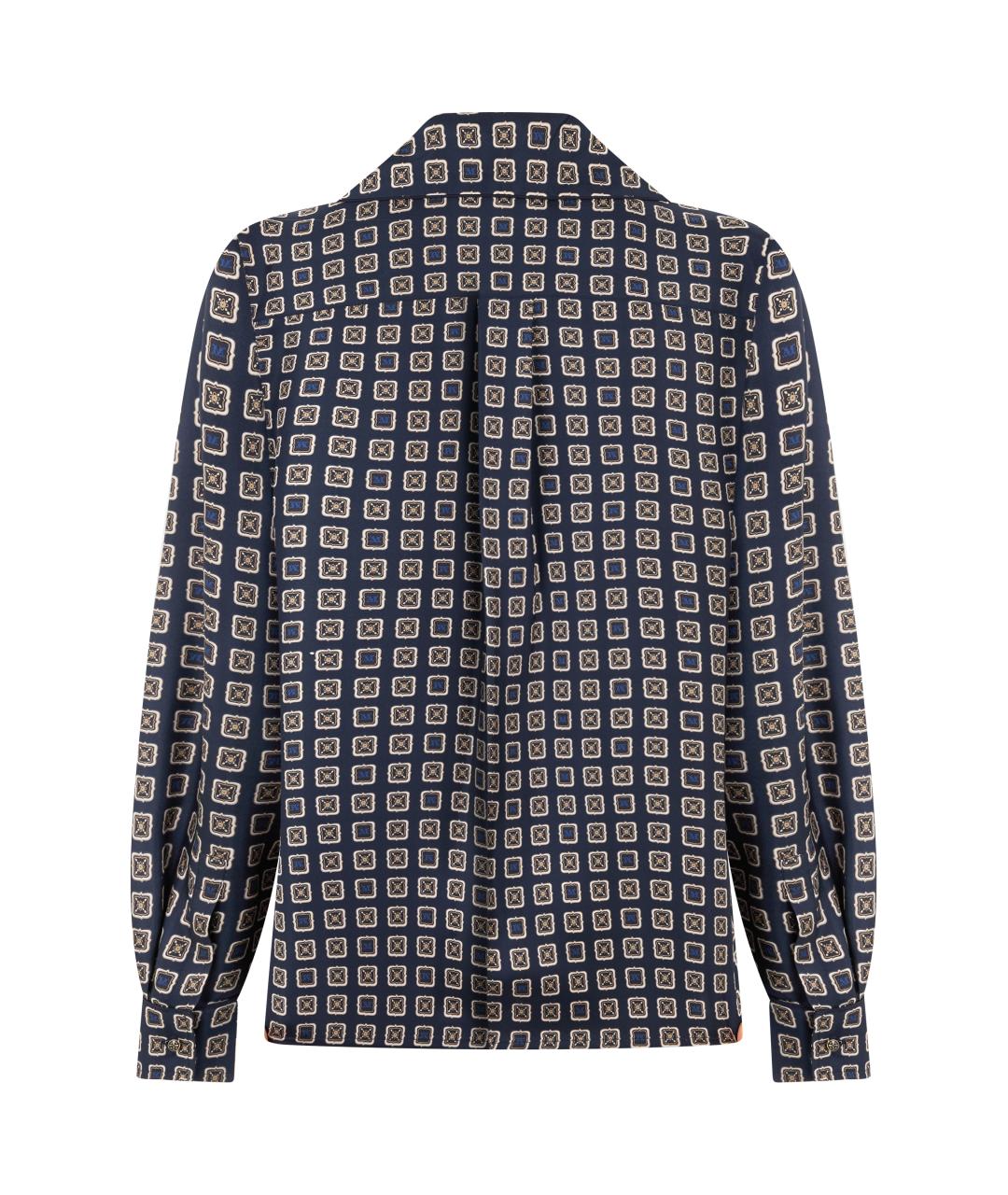 MAX MARA Синяя шелковая рубашка, фото 2
