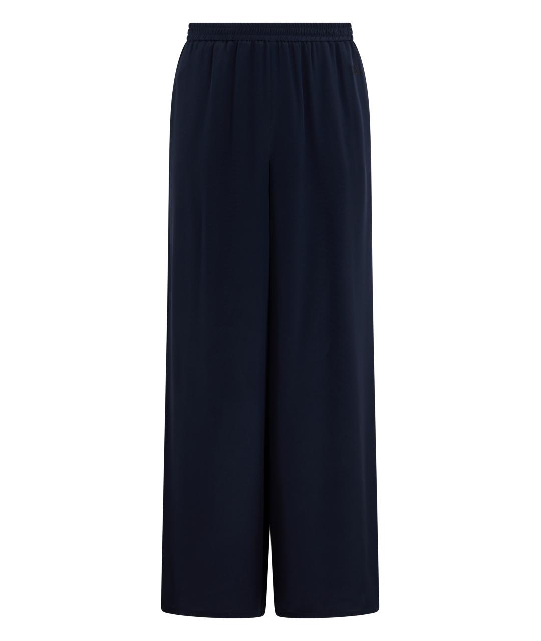 MAX MARA Синие шелковые брюки широкие, фото 1