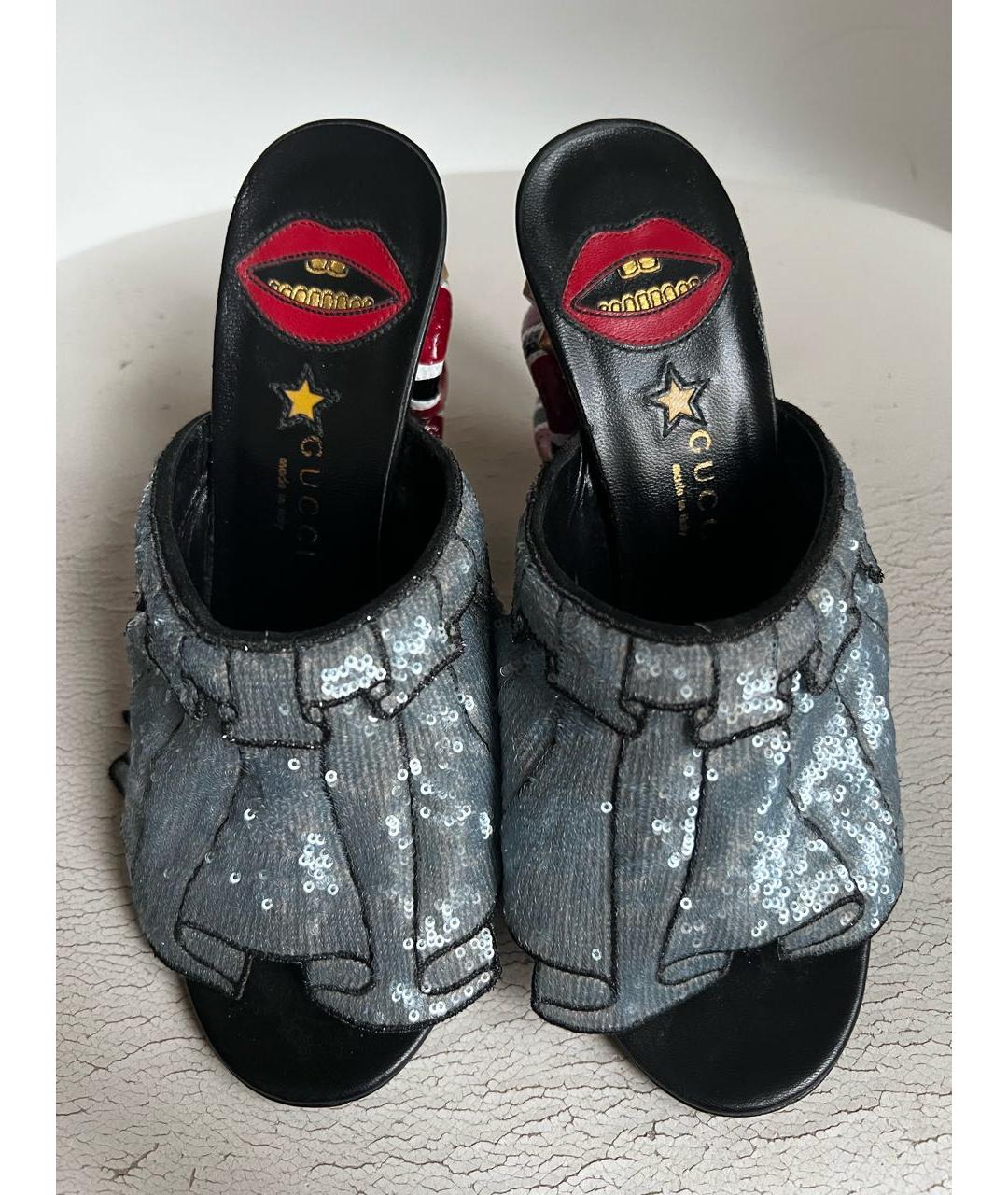 GUCCI Мульти кожаные босоножки, фото 2
