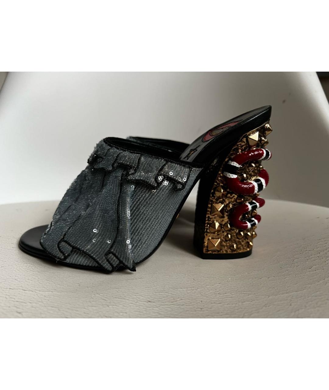 GUCCI Мульти кожаные босоножки, фото 4