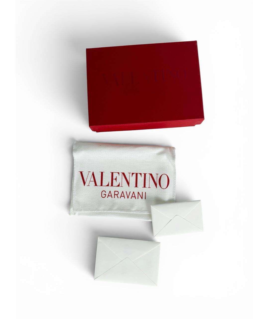 VALENTINO Черный кожаный кошелек, фото 5