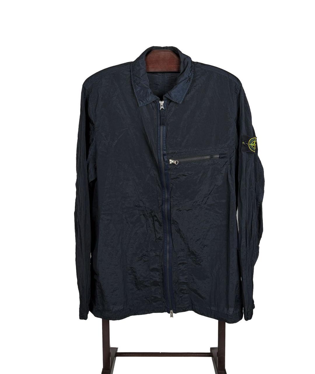 STONE ISLAND Темно-синяя нейлоновая куртка, фото 8