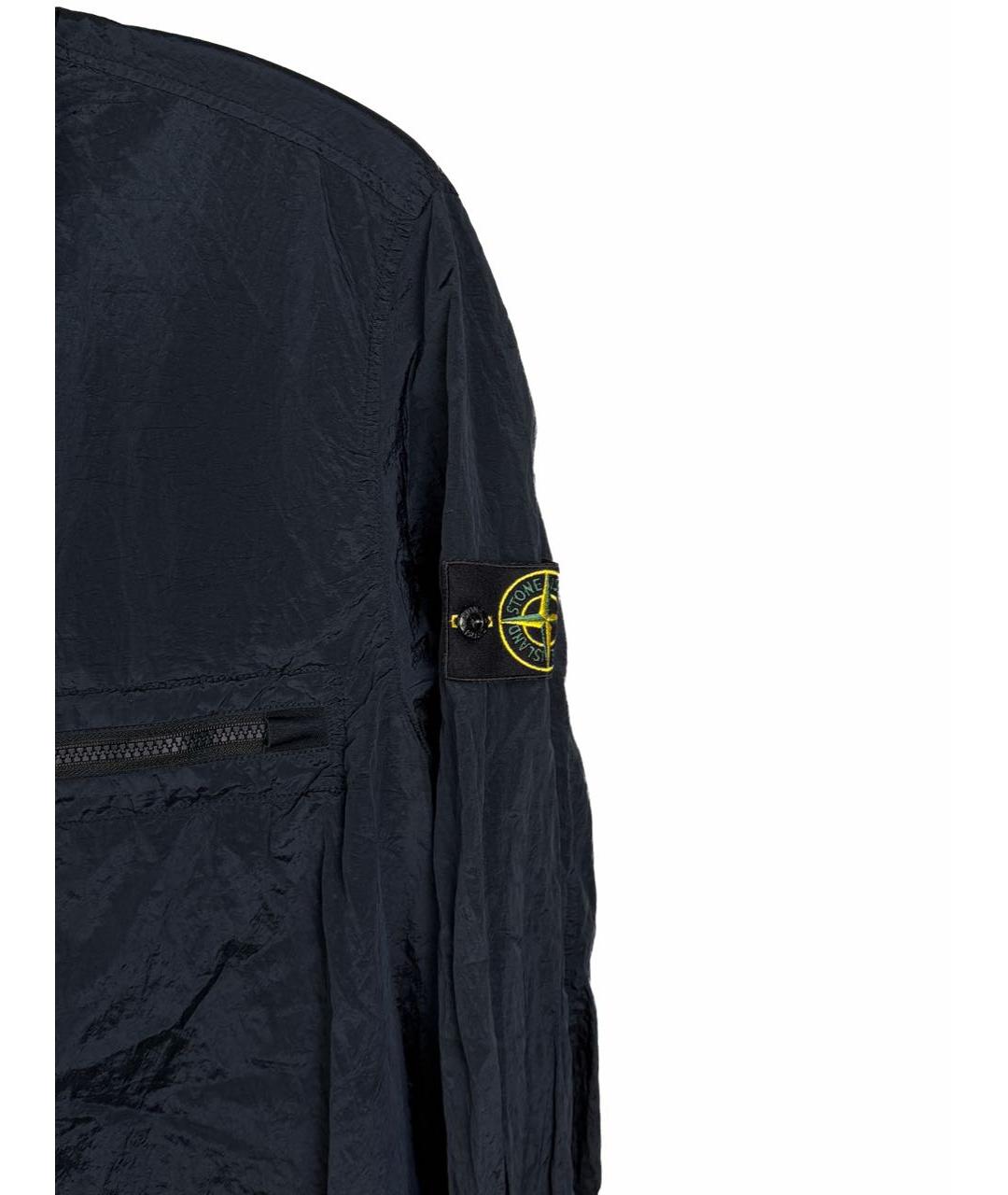 STONE ISLAND Темно-синяя нейлоновая куртка, фото 4