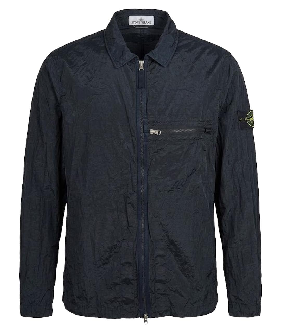STONE ISLAND Темно-синяя нейлоновая куртка, фото 1