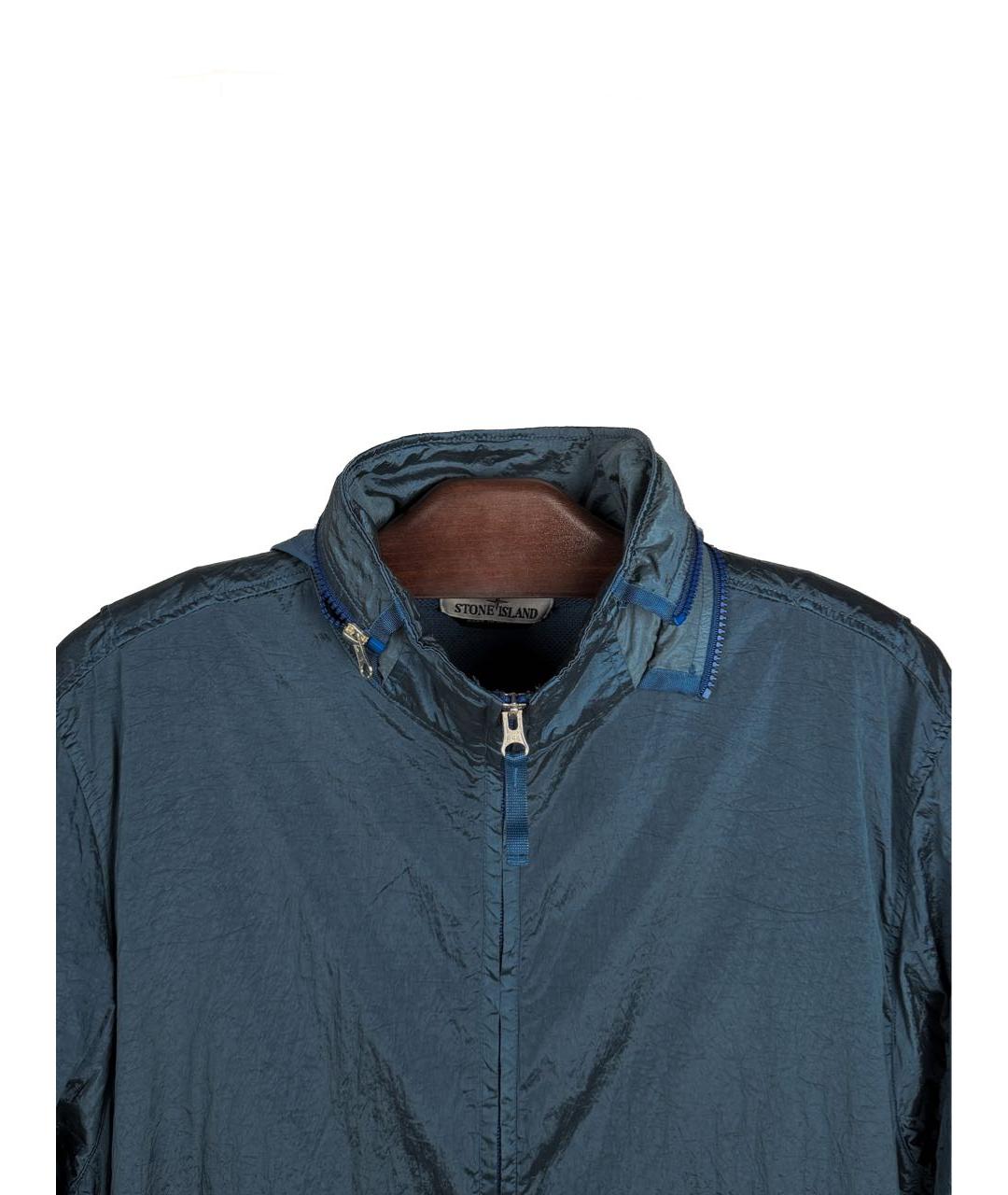 STONE ISLAND Синяя нейлоновая куртка, фото 4