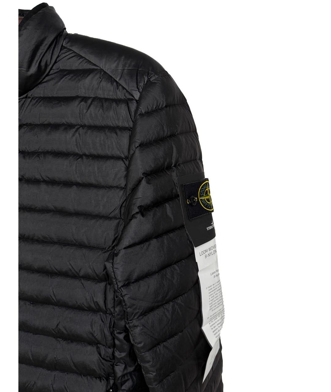 STONE ISLAND Черный полиамидовый пуховик, фото 4