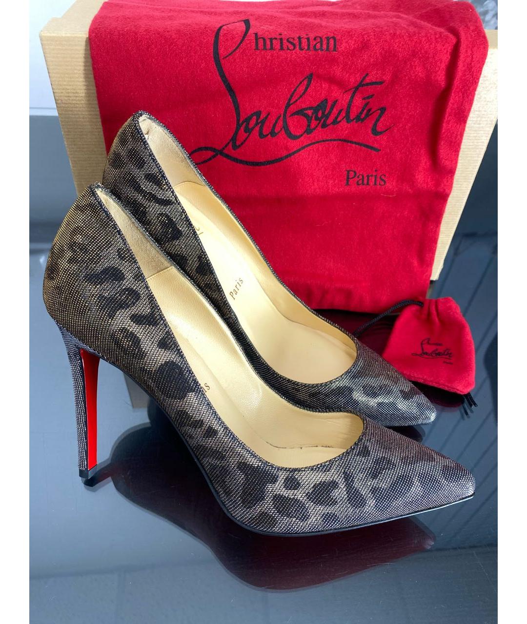 CHRISTIAN LOUBOUTIN Серые кожаные туфли, фото 7