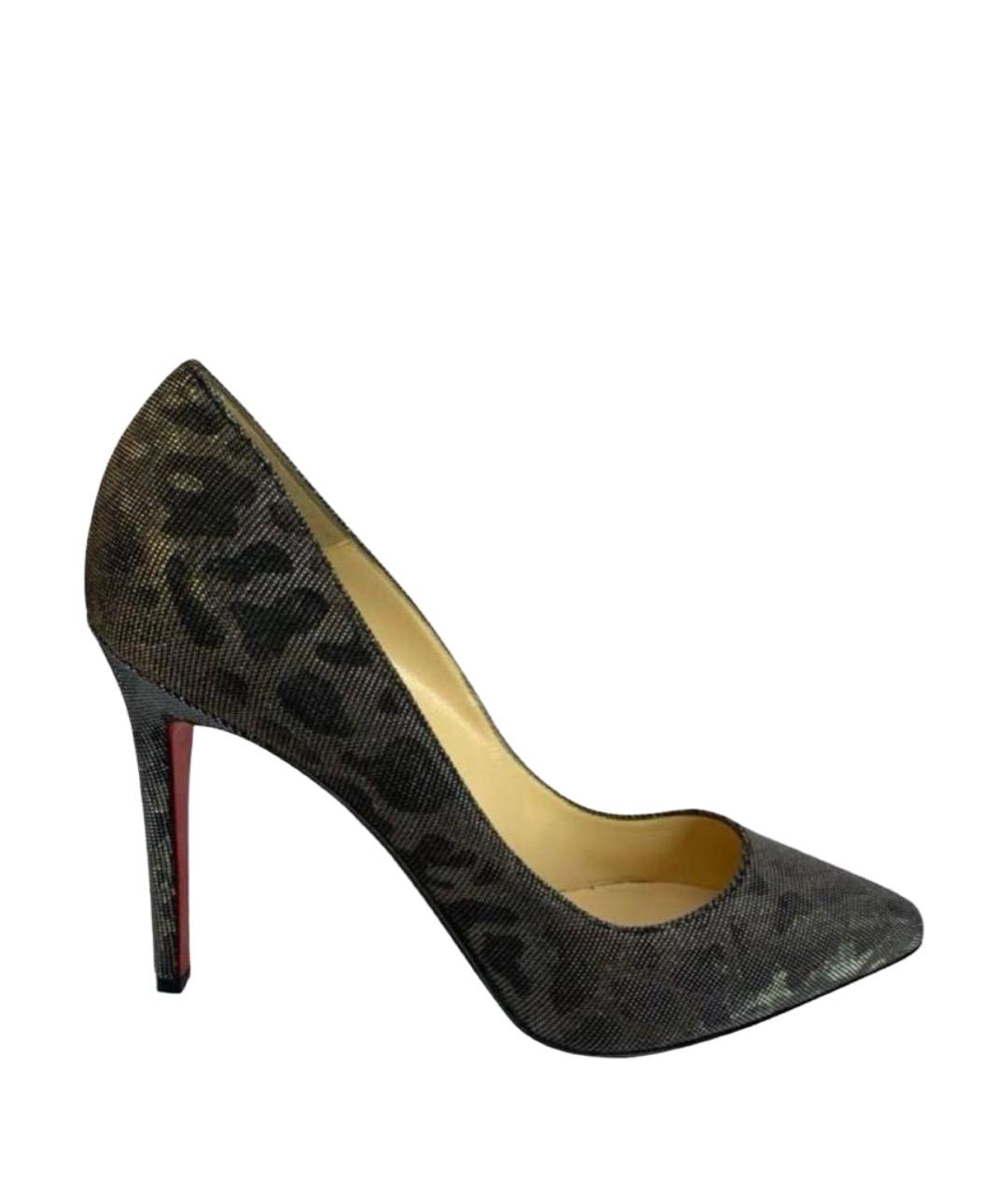CHRISTIAN LOUBOUTIN Серые кожаные туфли, фото 1