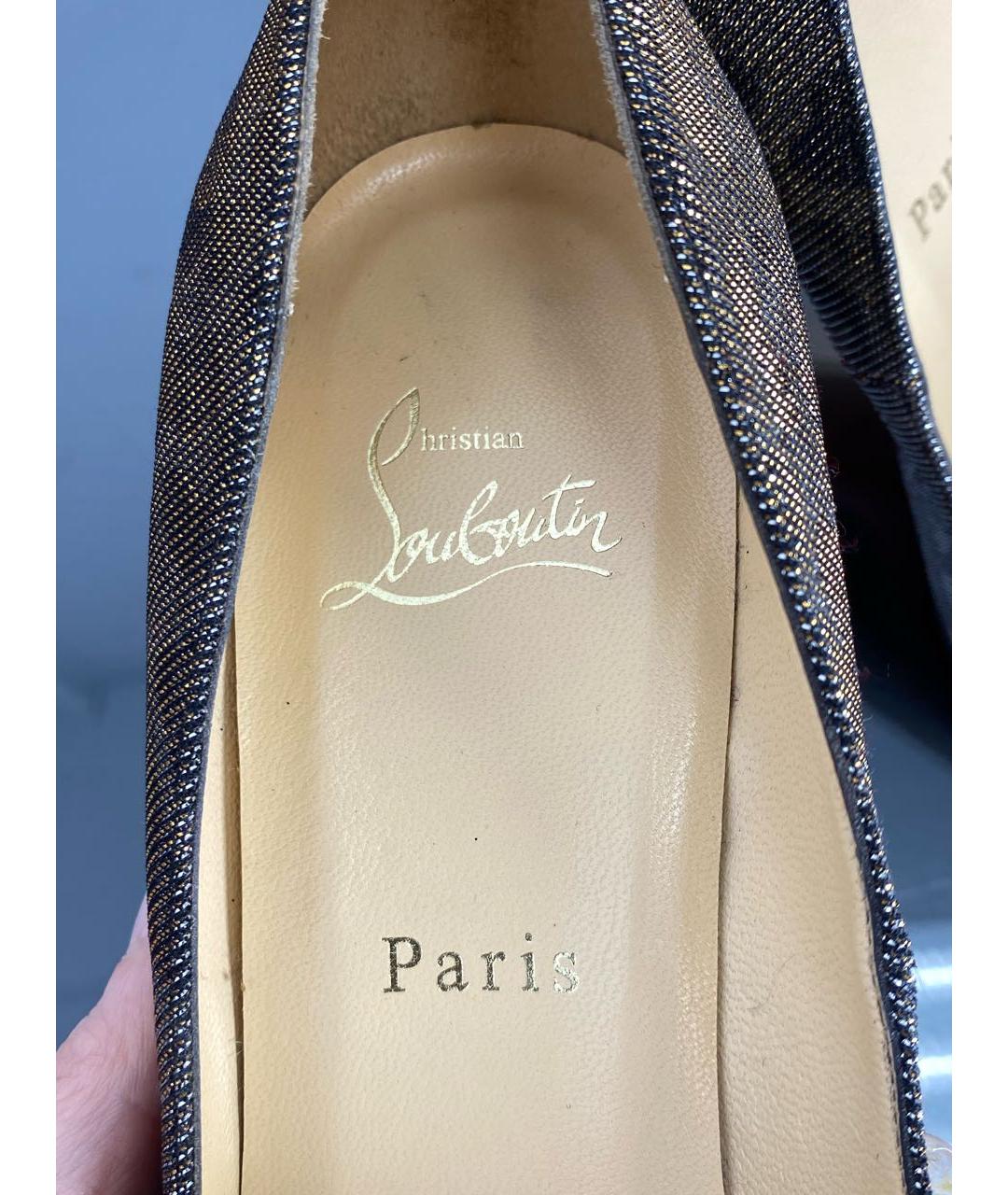 CHRISTIAN LOUBOUTIN Серые кожаные туфли, фото 8