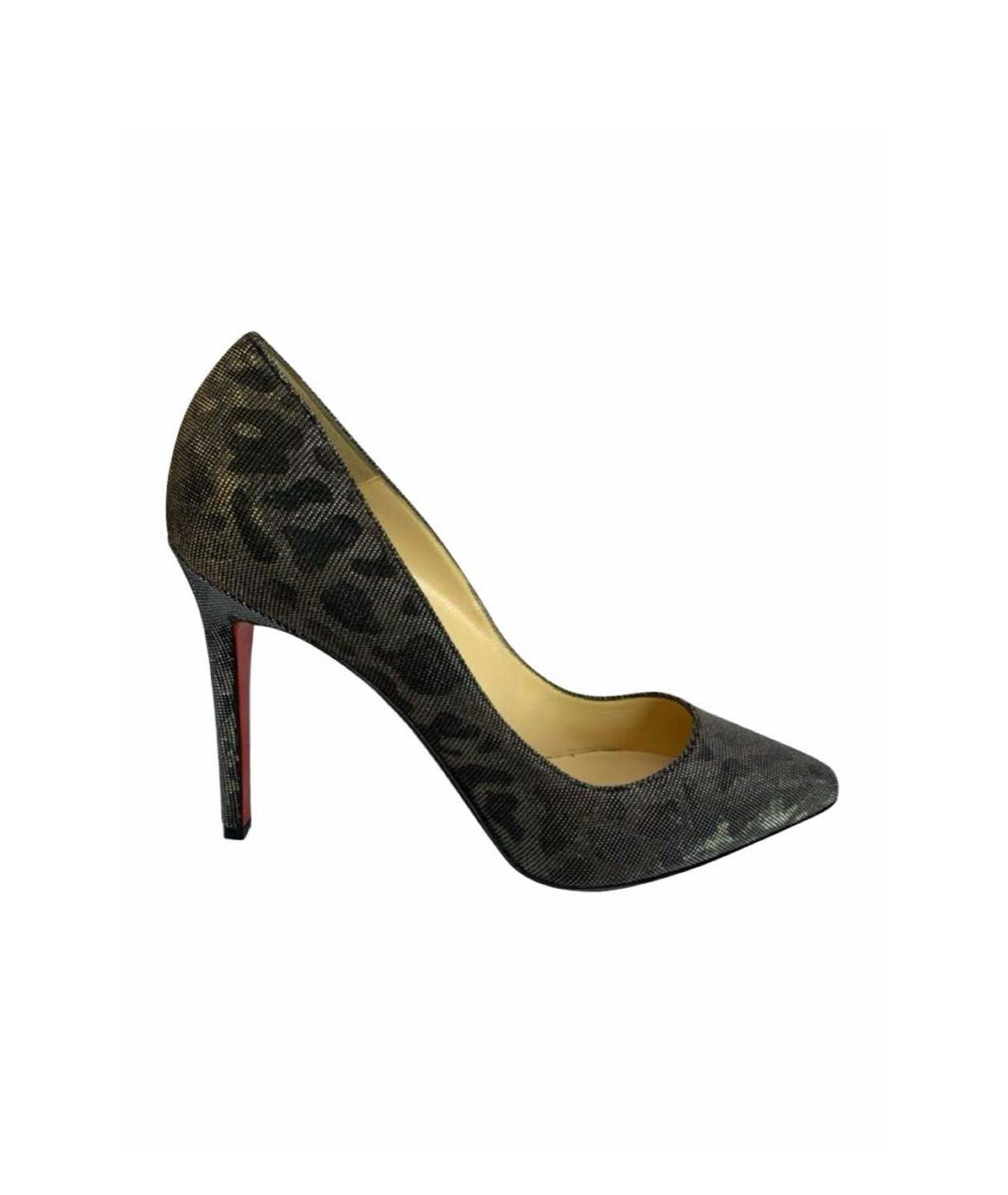 CHRISTIAN LOUBOUTIN Серые кожаные туфли, фото 9