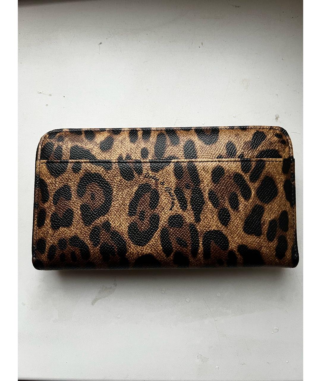DOLCE&GABBANA Коричневый кожаный кошелек, фото 3