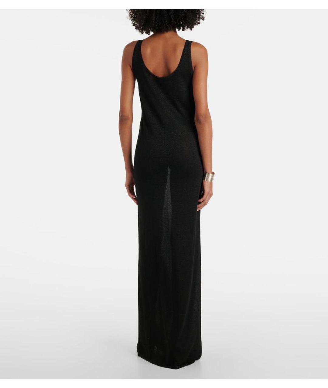 SAINT LAURENT Черное вискозное коктейльное платье, фото 5