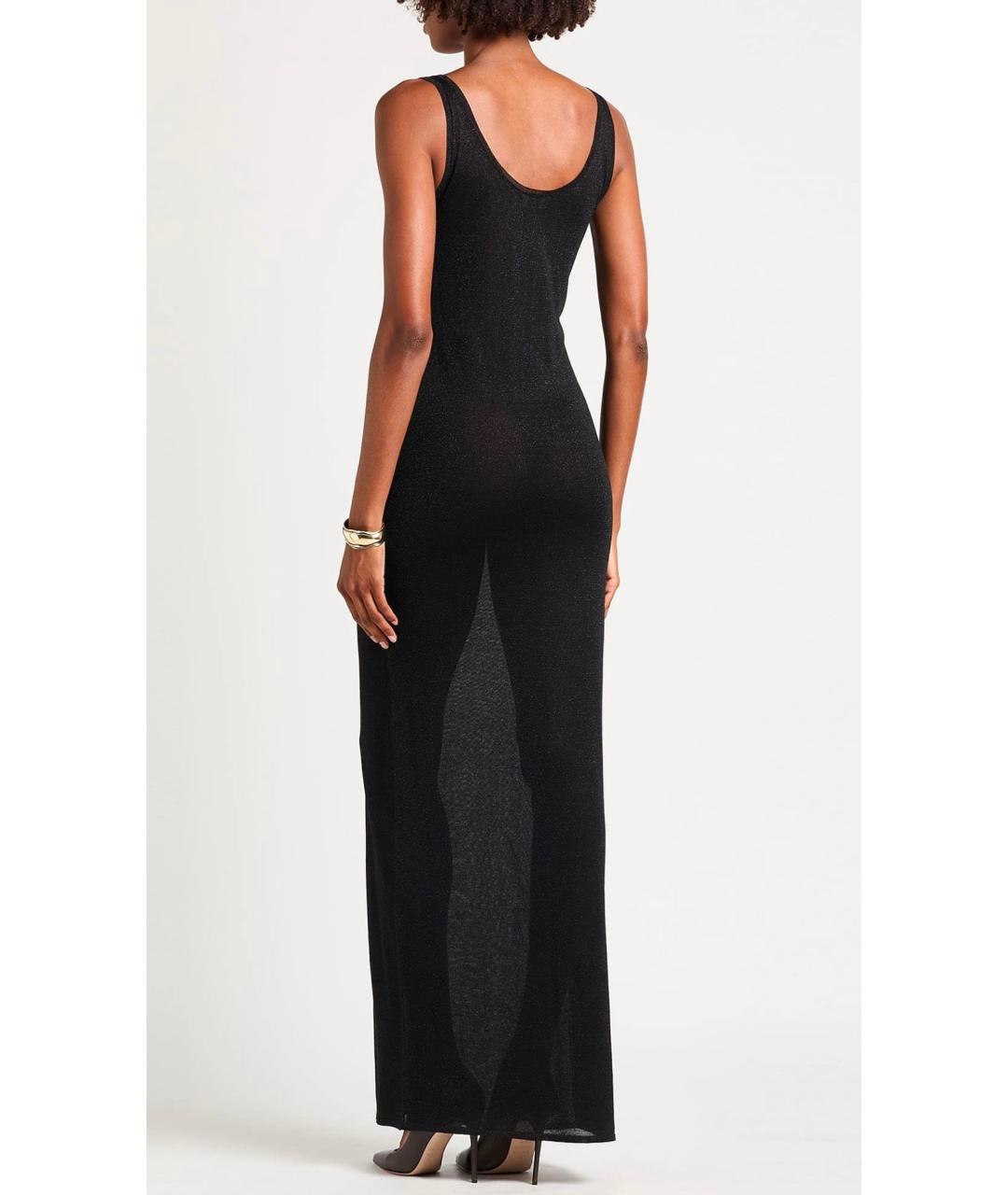 SAINT LAURENT Черное вискозное коктейльное платье, фото 3