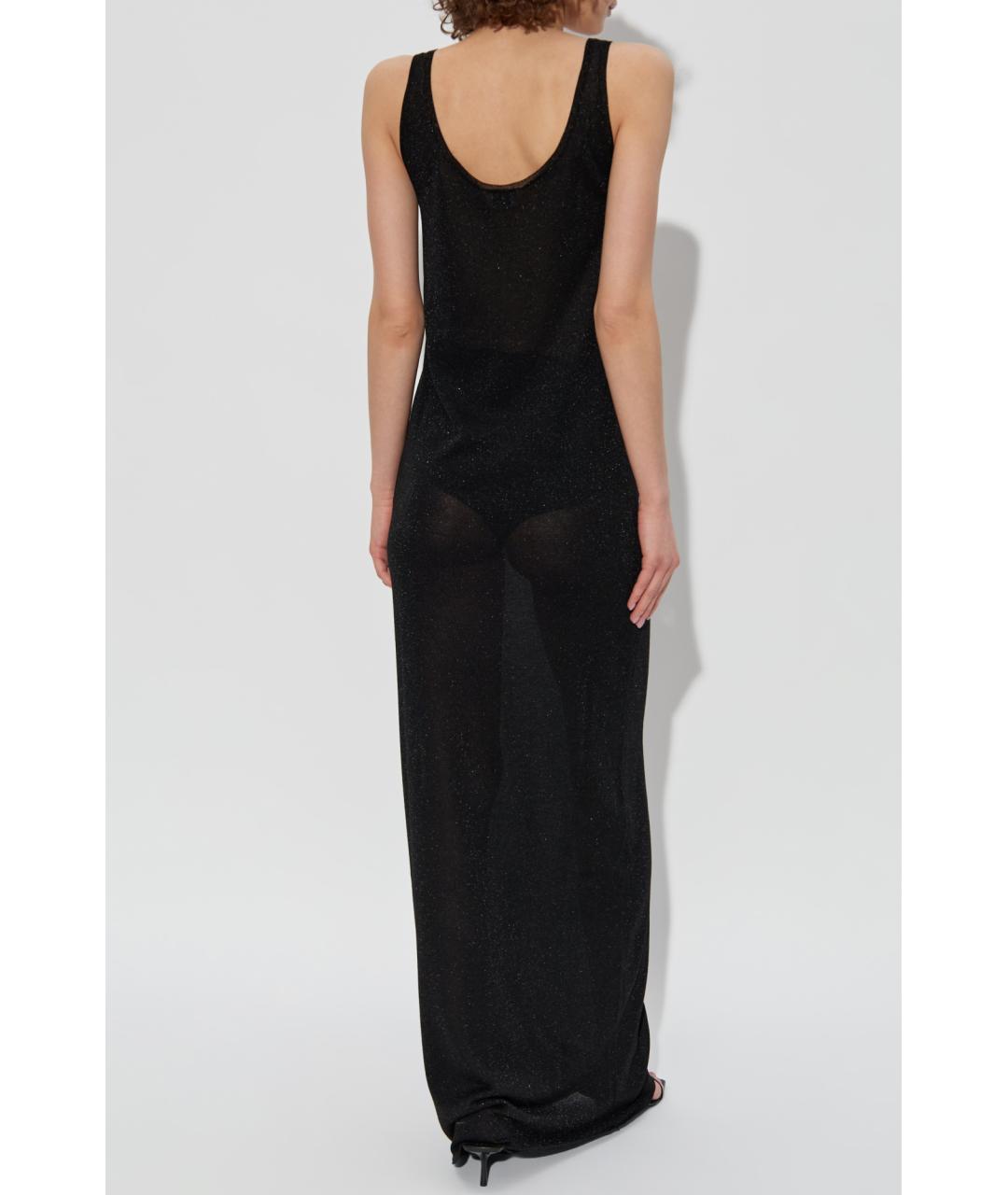 SAINT LAURENT Черное вискозное коктейльное платье, фото 8