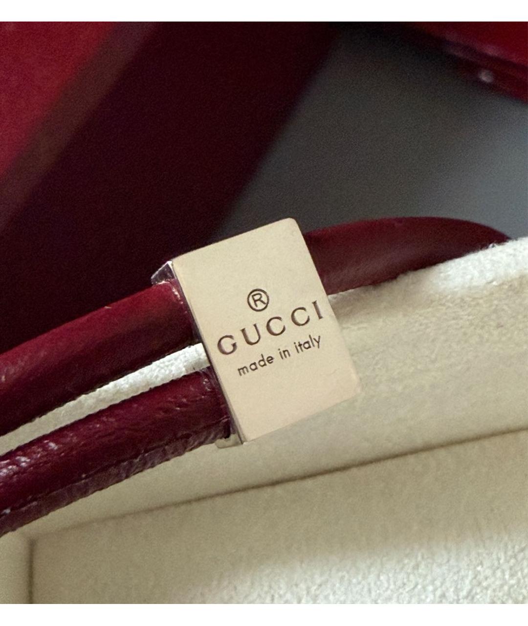 GUCCI Бордовый серебряный браслет, фото 4