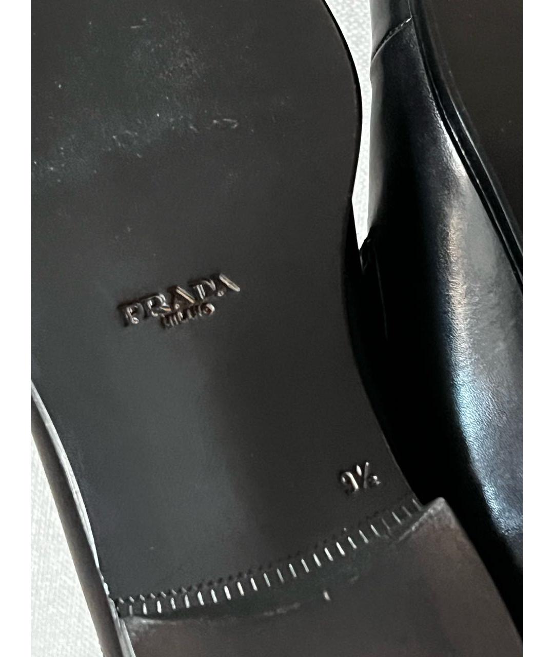 PRADA Черные кожаные туфли, фото 6