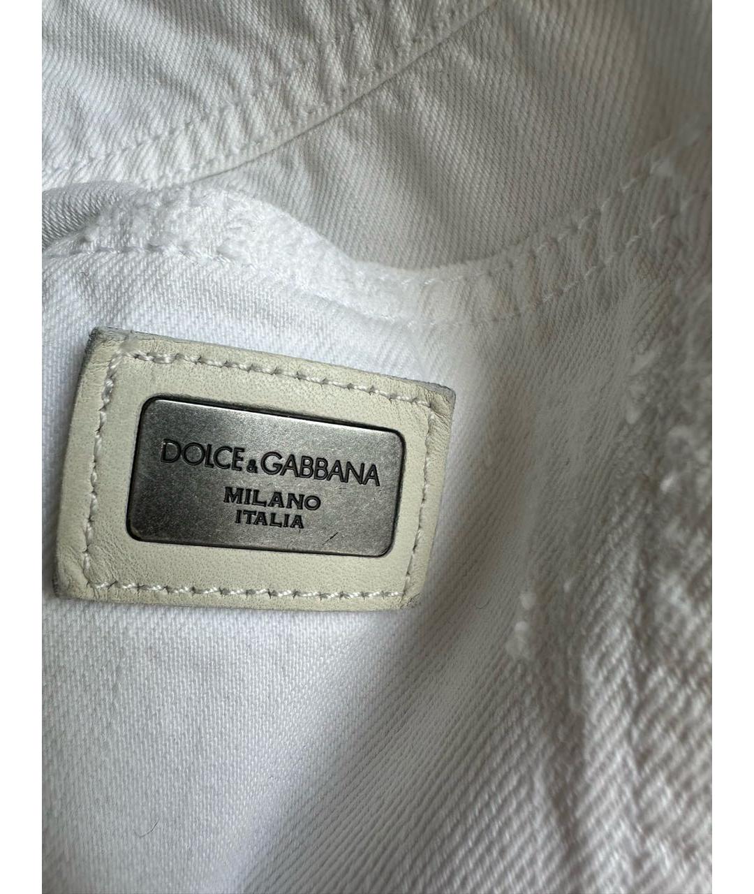 DOLCE&GABBANA Белые деним шорты, фото 3