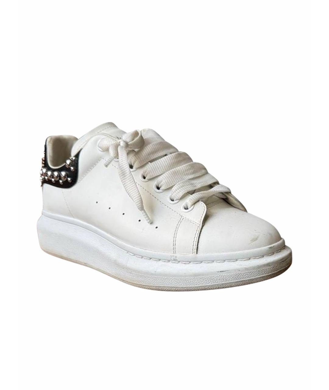ALEXANDER MCQUEEN Белые кожаные низкие кроссовки / кеды, фото 1