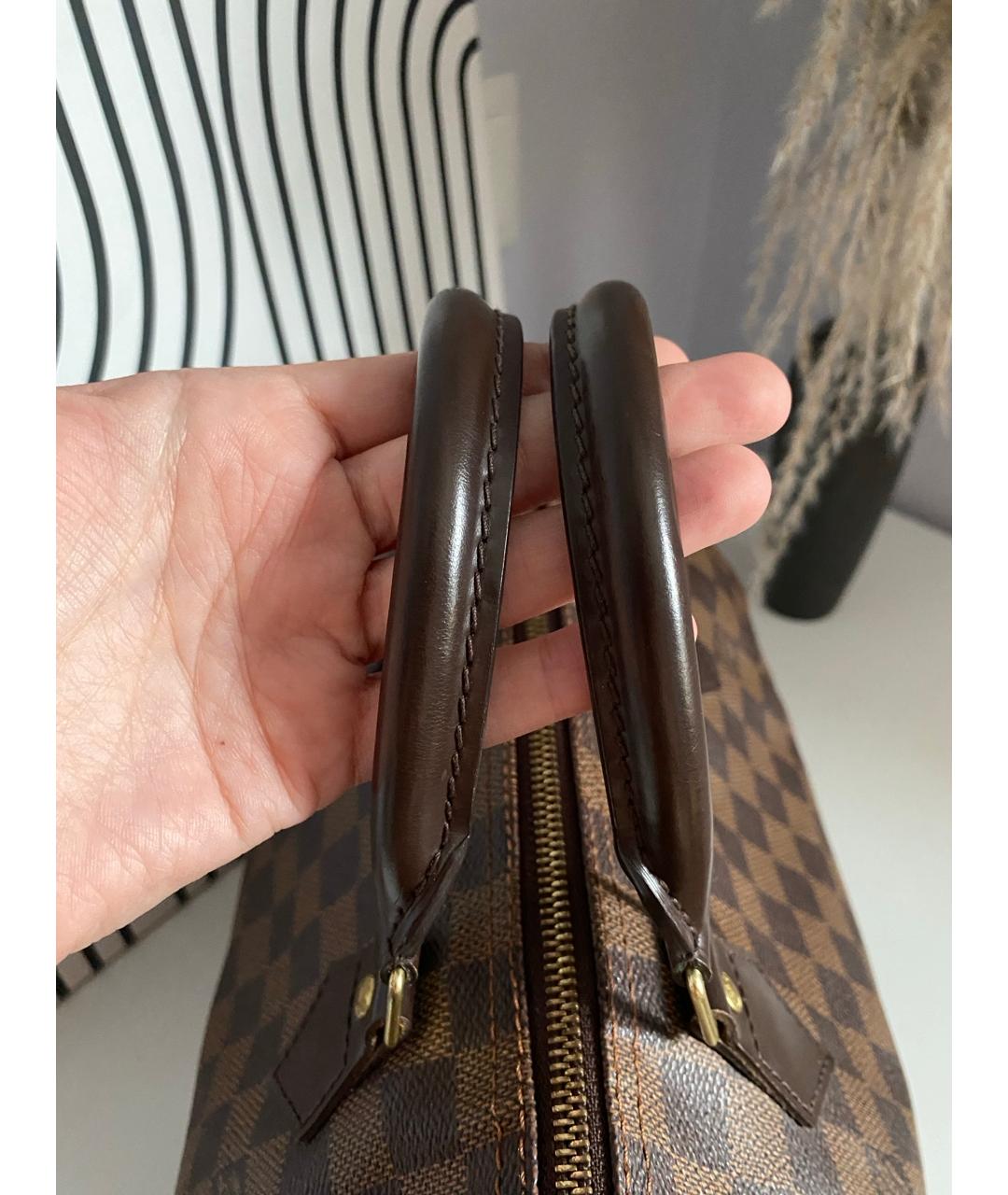LOUIS VUITTON Коричневая канва сумка с короткими ручками, фото 4
