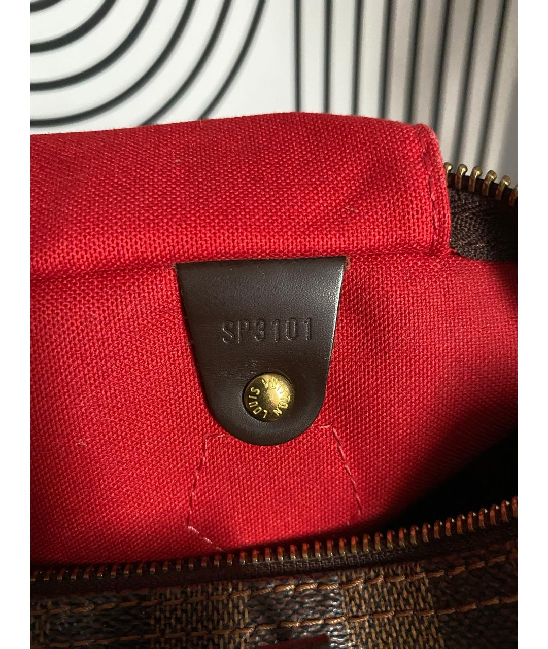 LOUIS VUITTON Коричневая канва сумка с короткими ручками, фото 6