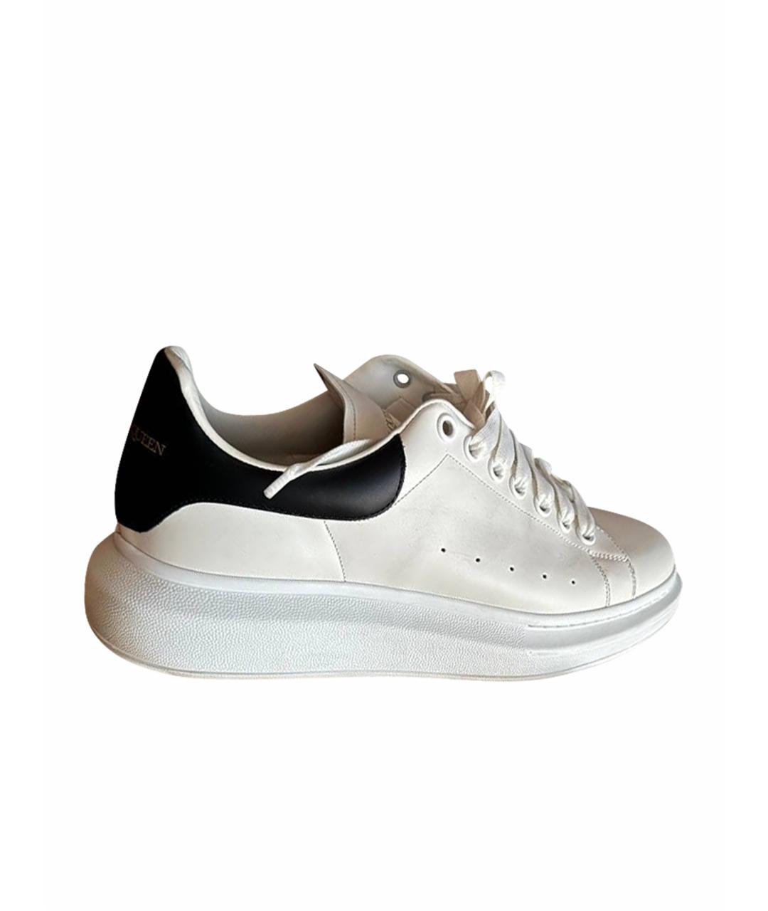ALEXANDER MCQUEEN Белые кожаные низкие кроссовки / кеды, фото 1