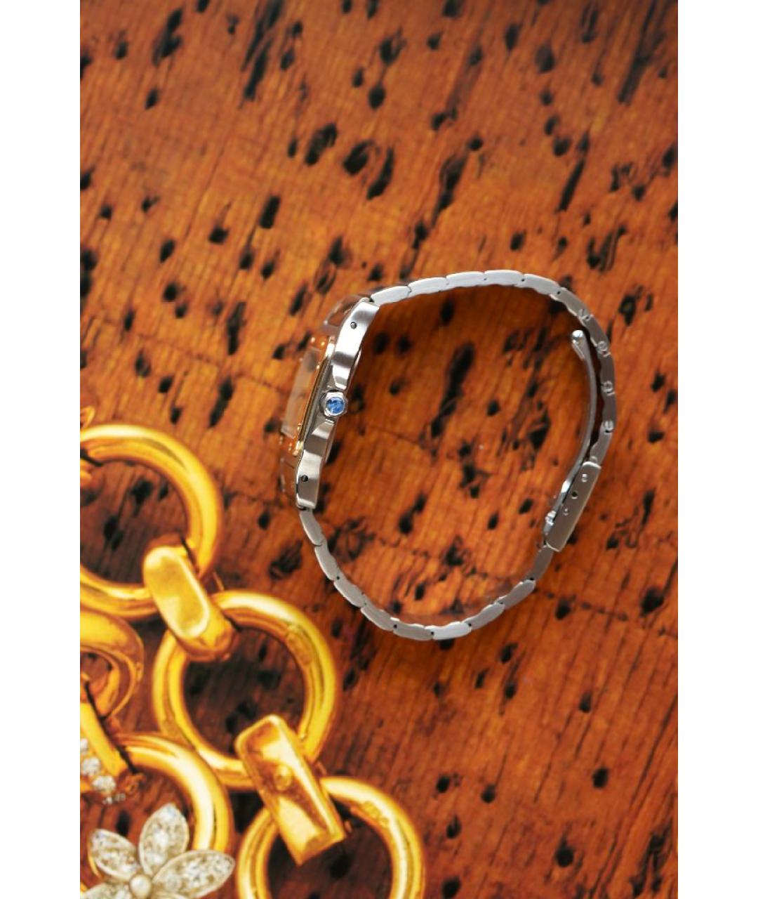 CARTIER Серебряные часы из желтого золота, фото 4