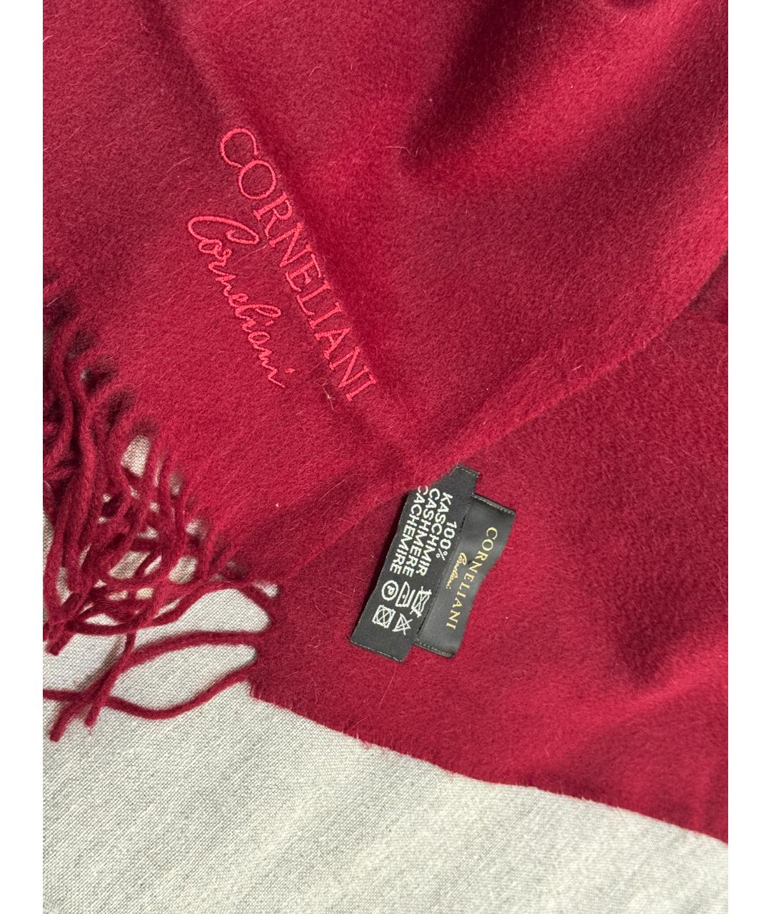 CORNELIANI Бордовый кашемировый шарф, фото 2