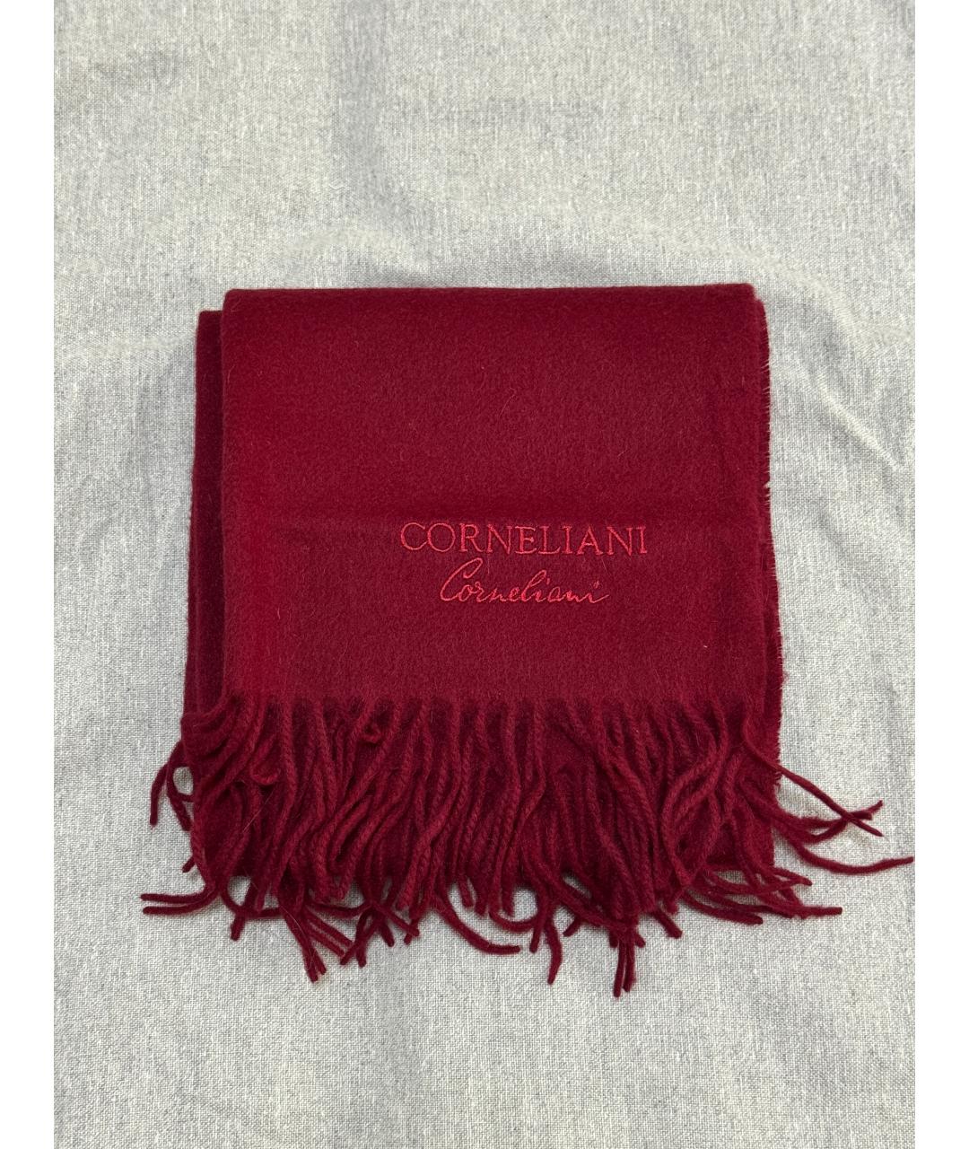CORNELIANI Бордовый кашемировый шарф, фото 8