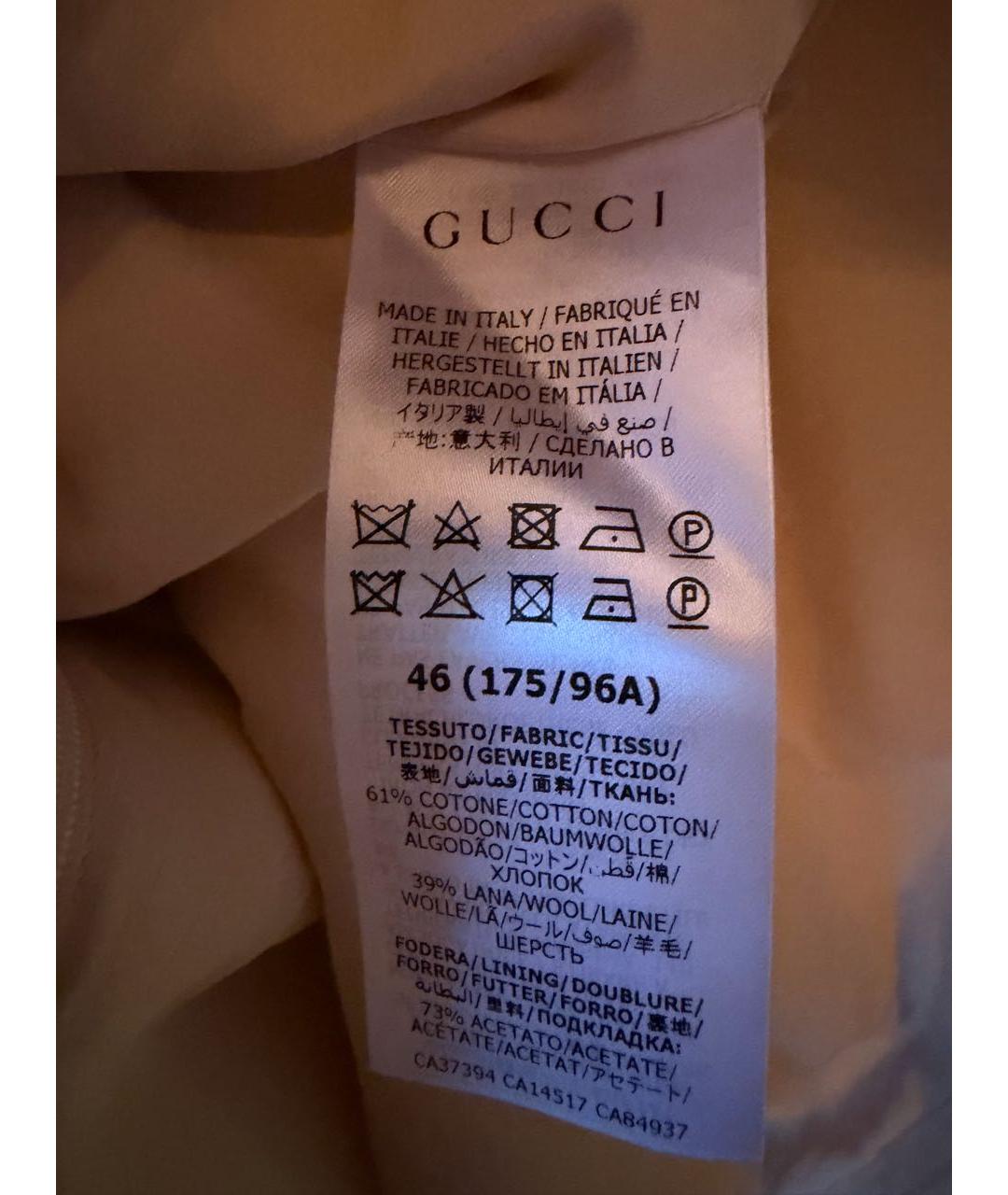 GUCCI Бежевое хлопковое платье, фото 5