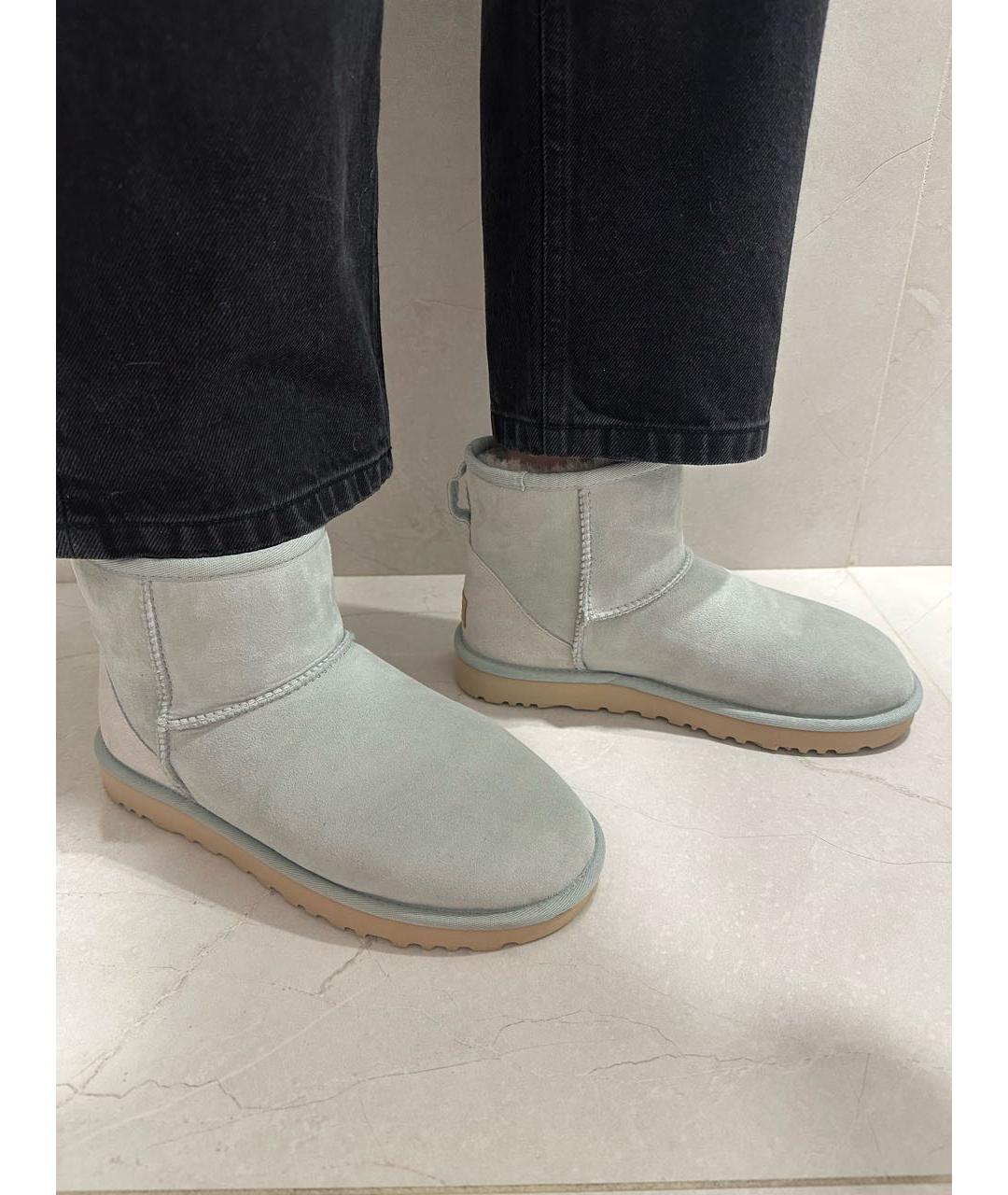 UGG Голубые замшевые ботинки, фото 6