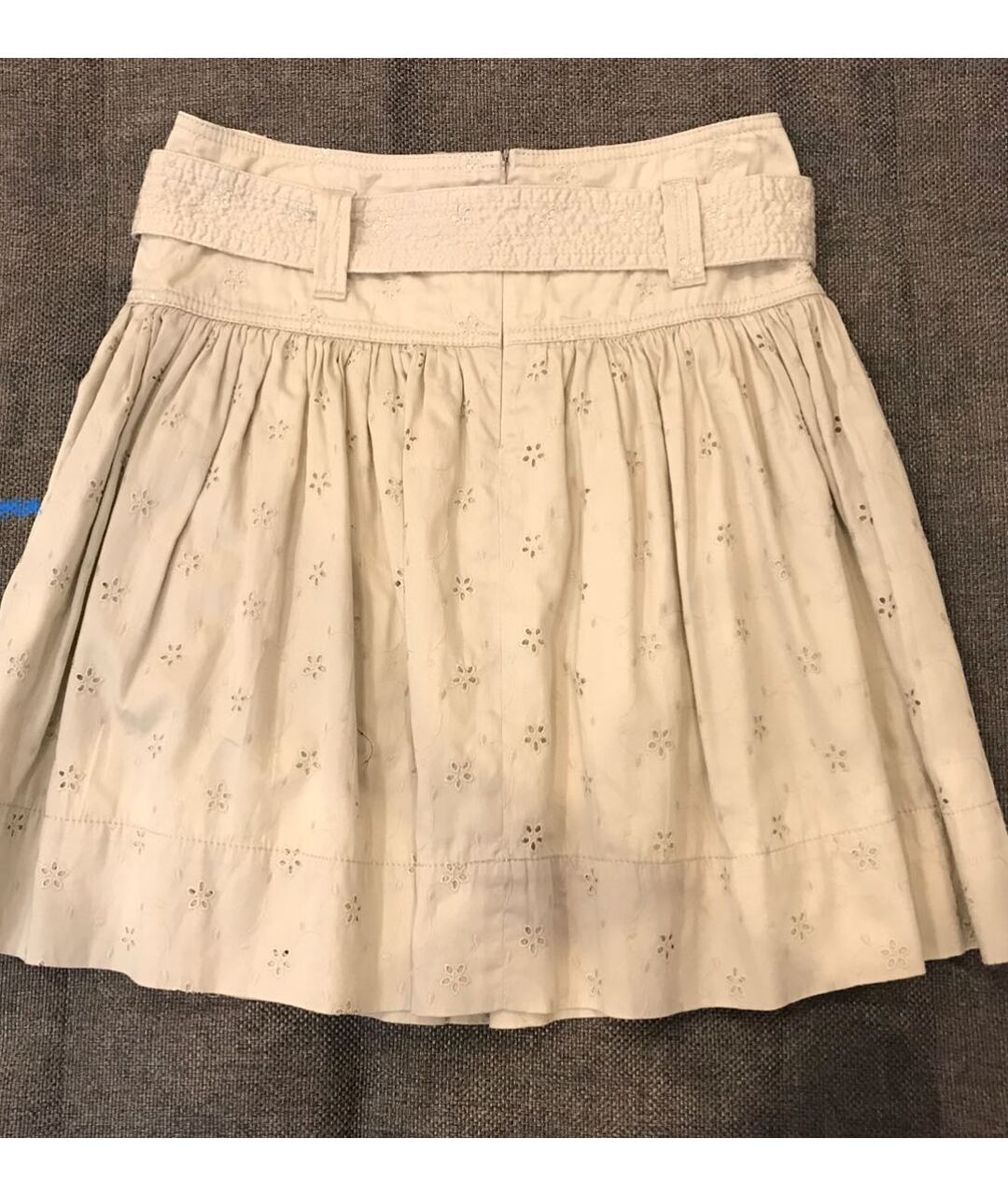 BURBERRY Бежевая хлопковая юбка мини, фото 2