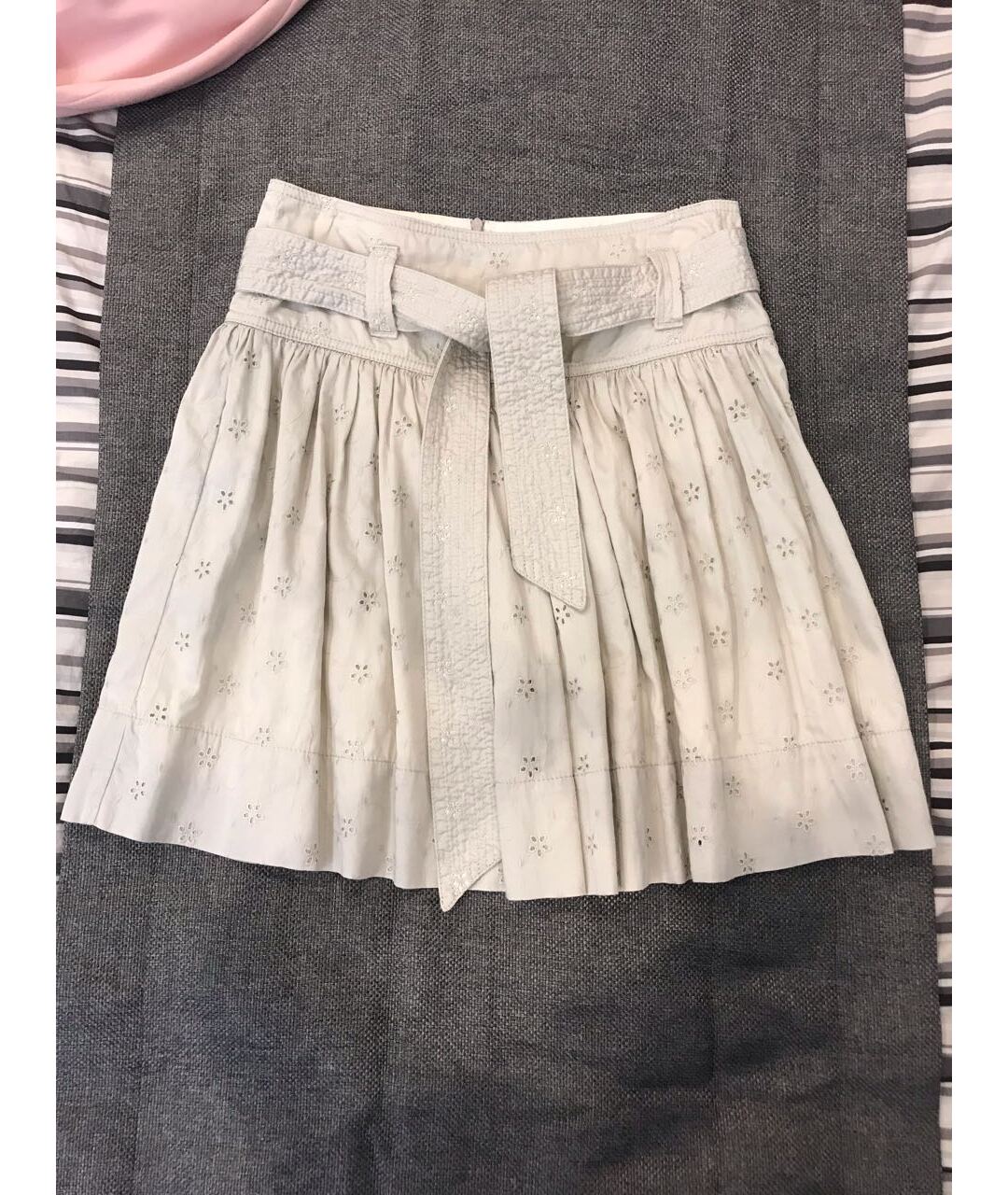 BURBERRY Бежевая хлопковая юбка мини, фото 7