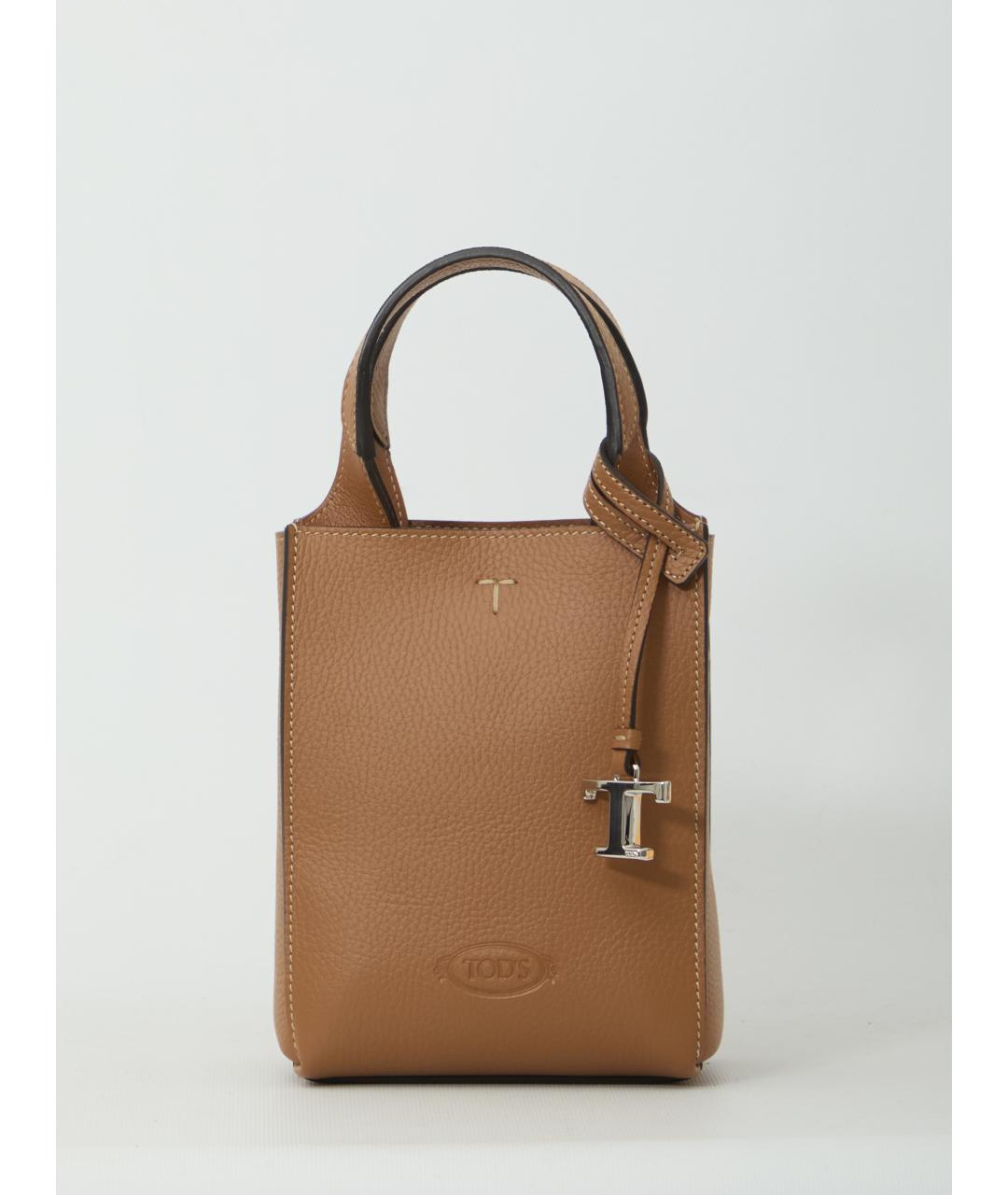 TOD'S Коричневая кожаная сумка через плечо, фото 5
