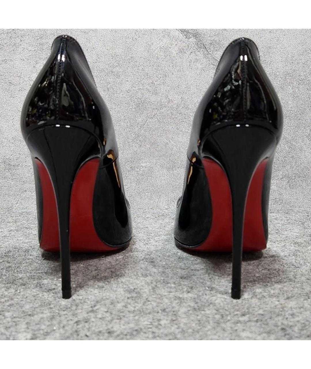 CHRISTIAN LOUBOUTIN Черные туфли из лакированной кожи, фото 3