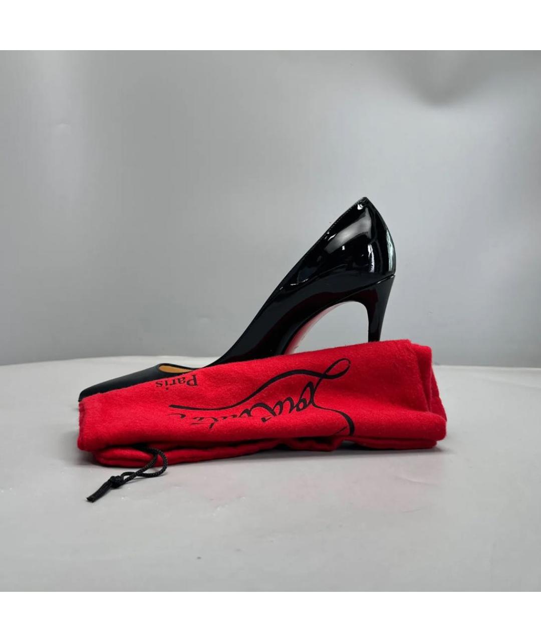 CHRISTIAN LOUBOUTIN Черные туфли из лакированной кожи, фото 4