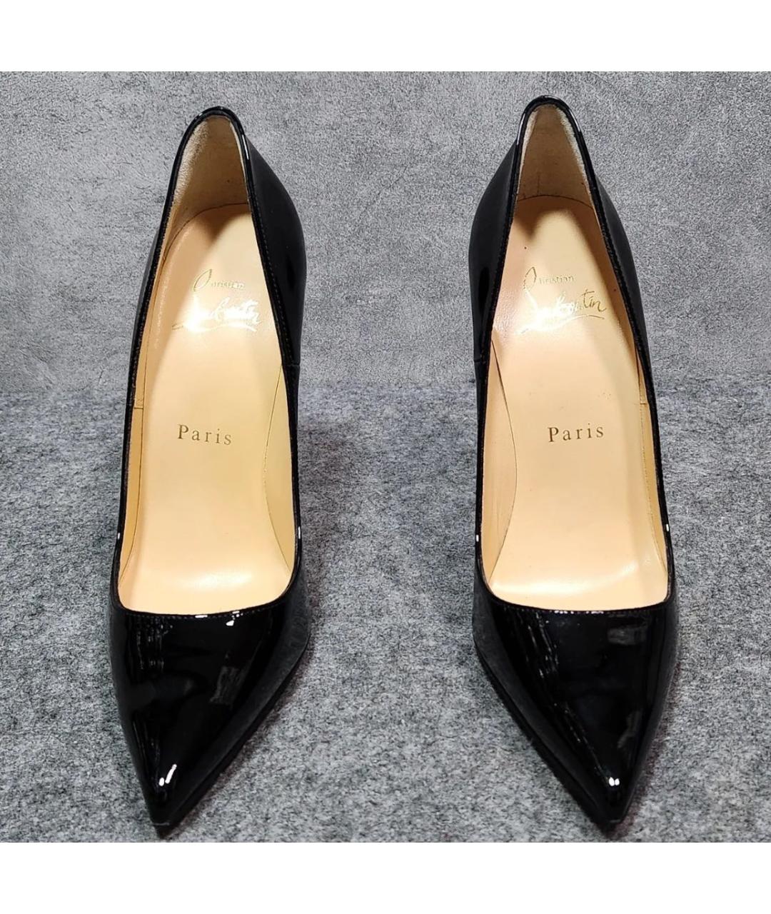 CHRISTIAN LOUBOUTIN Черные туфли из лакированной кожи, фото 2