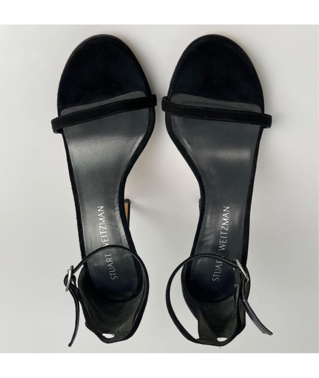 STUART WEITZMAN Черные замшевые босоножки, фото 3