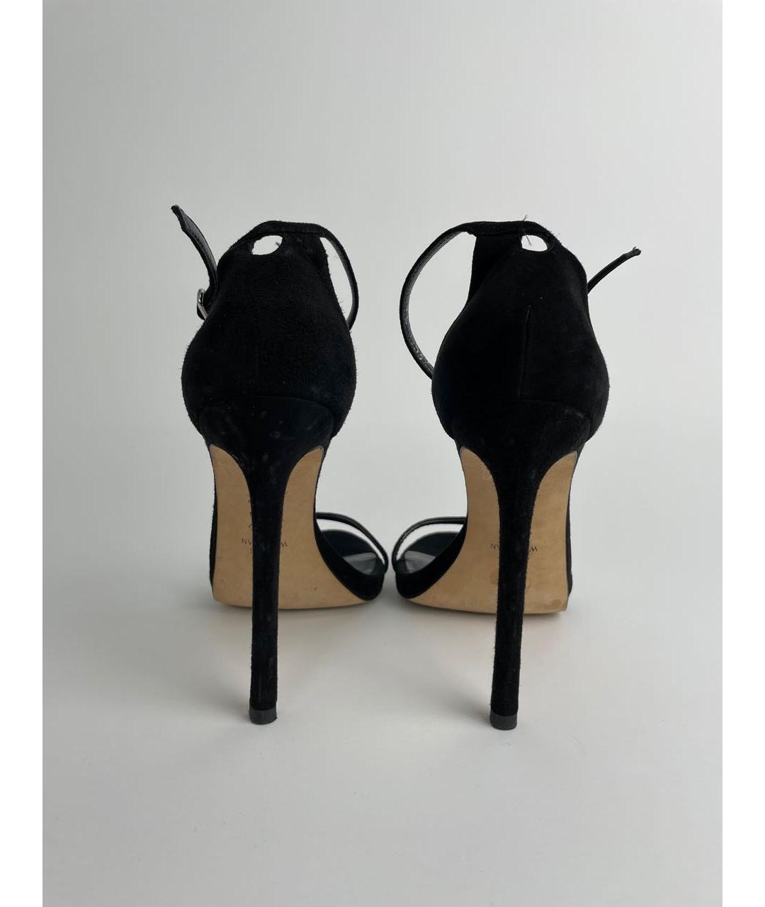 STUART WEITZMAN Черные замшевые босоножки, фото 4