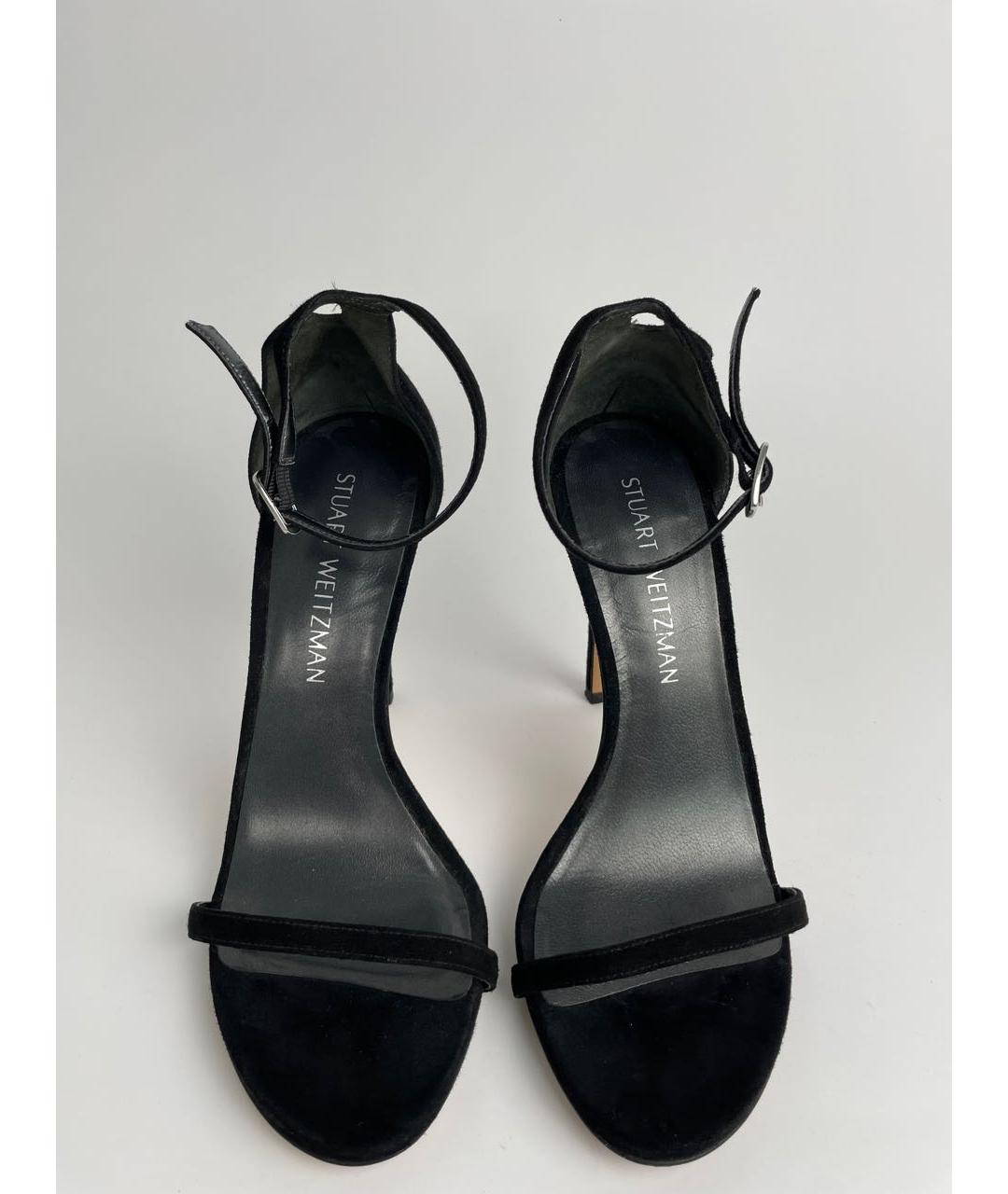 STUART WEITZMAN Черные замшевые босоножки, фото 2