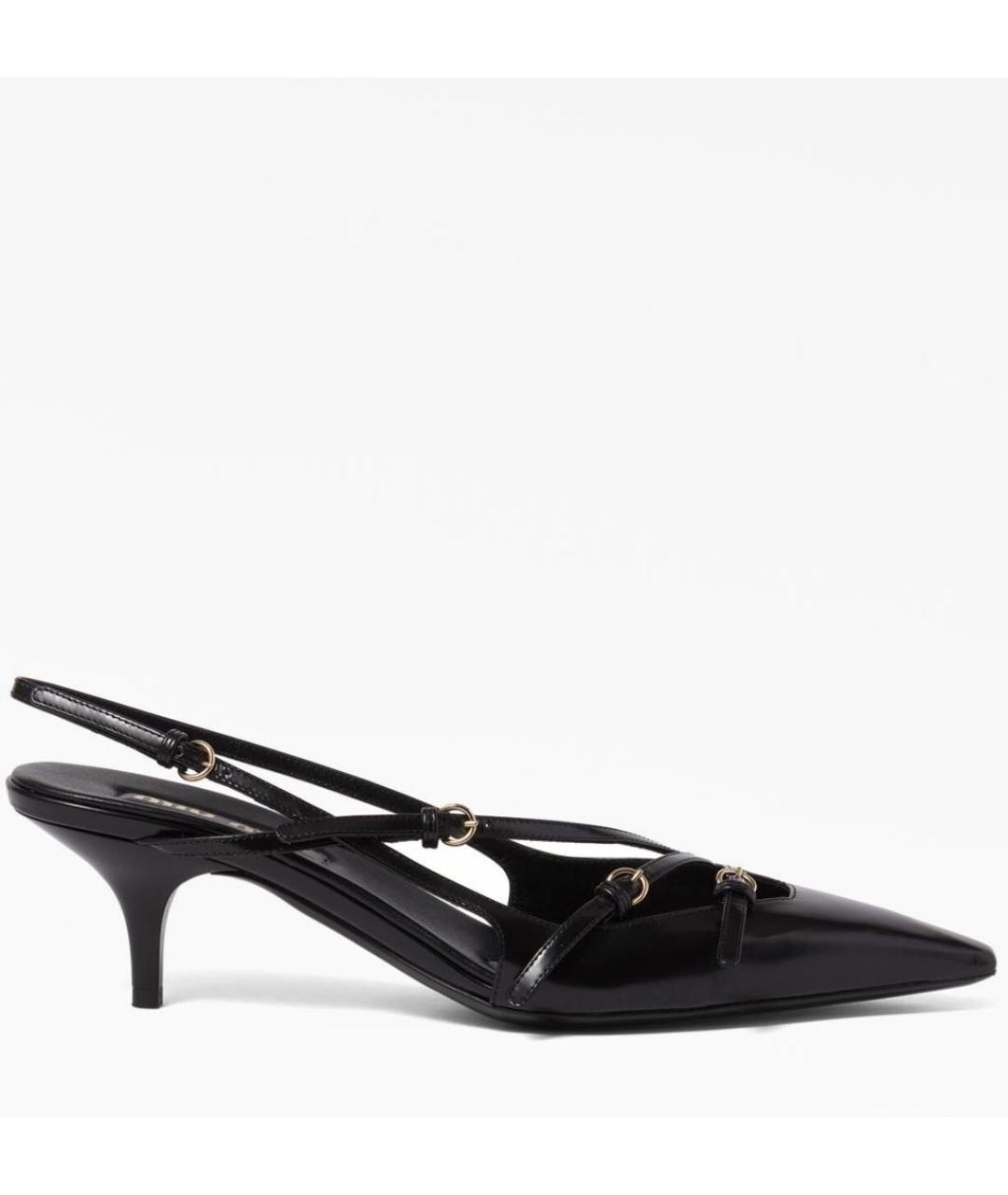 MIU MIU Черные кожаные туфли, фото 4