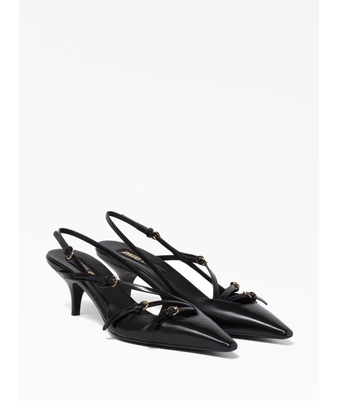 MIU MIU Черные кожаные туфли, фото 3