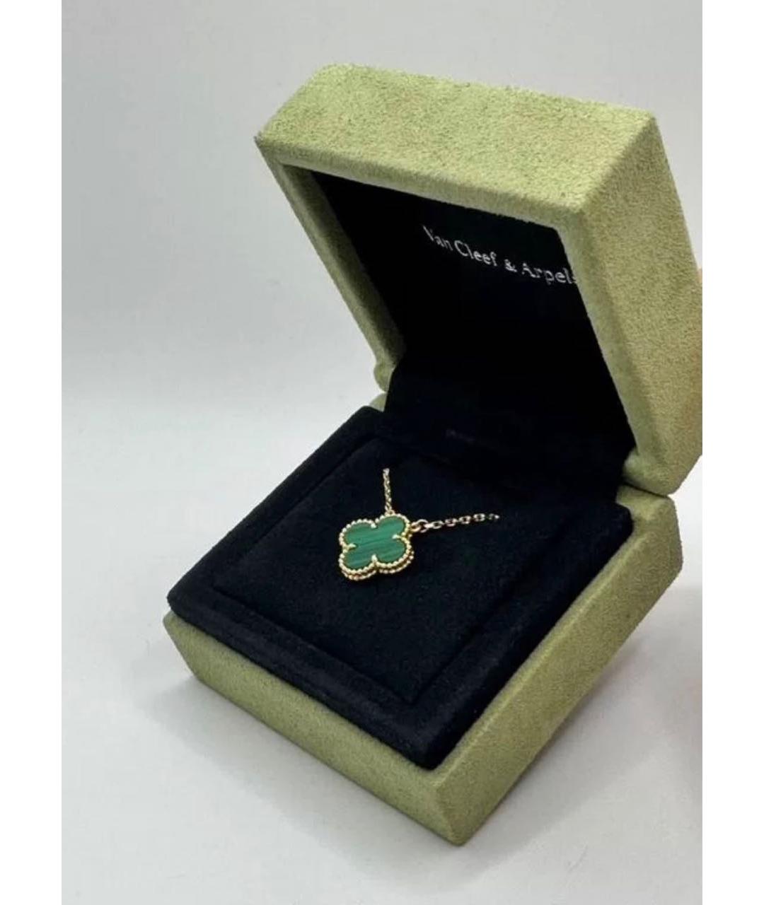 VAN CLEEF & ARPELS Зеленая подвеска из желтого золота, фото 2