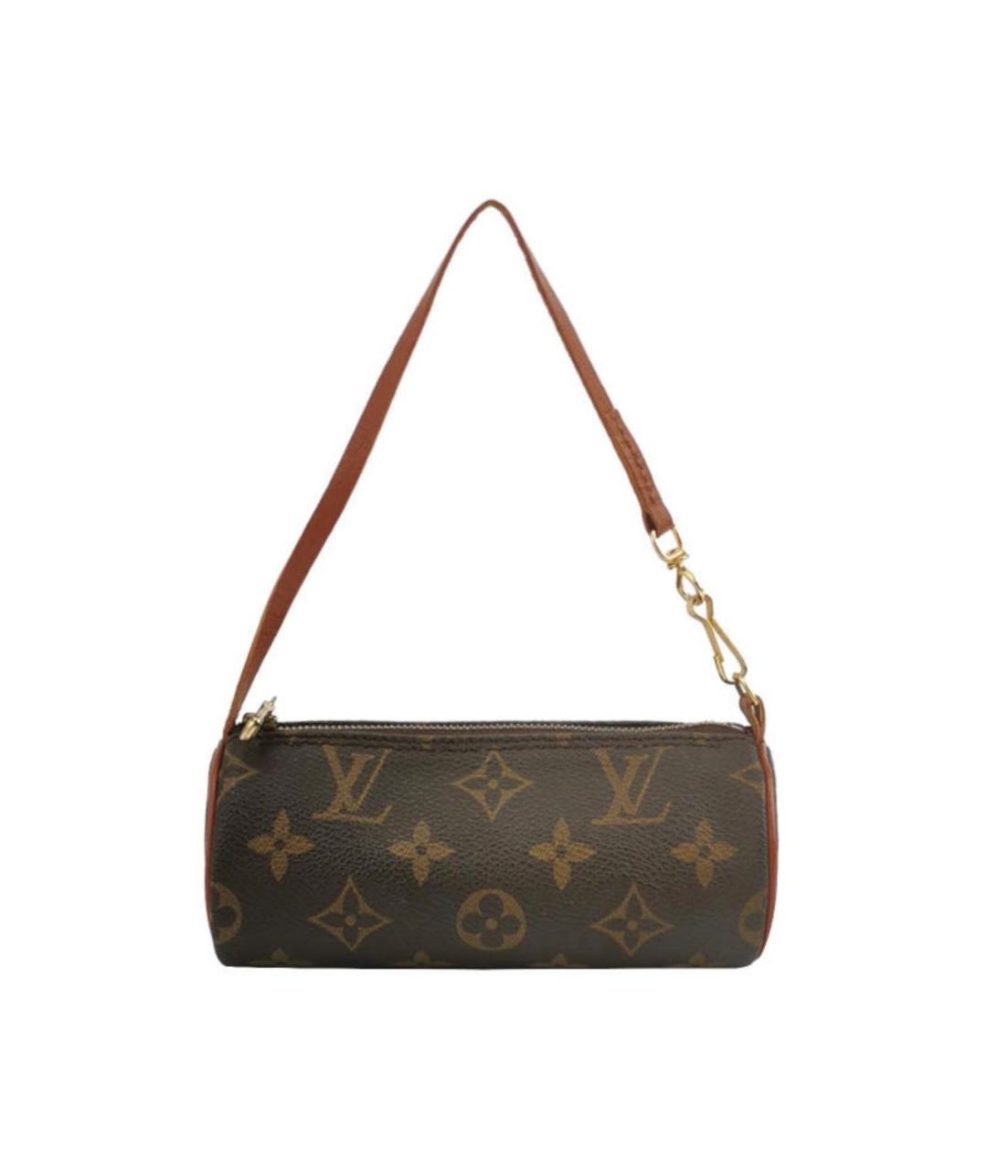 LOUIS VUITTON Коричневая канва сумка с короткими ручками, фото 7